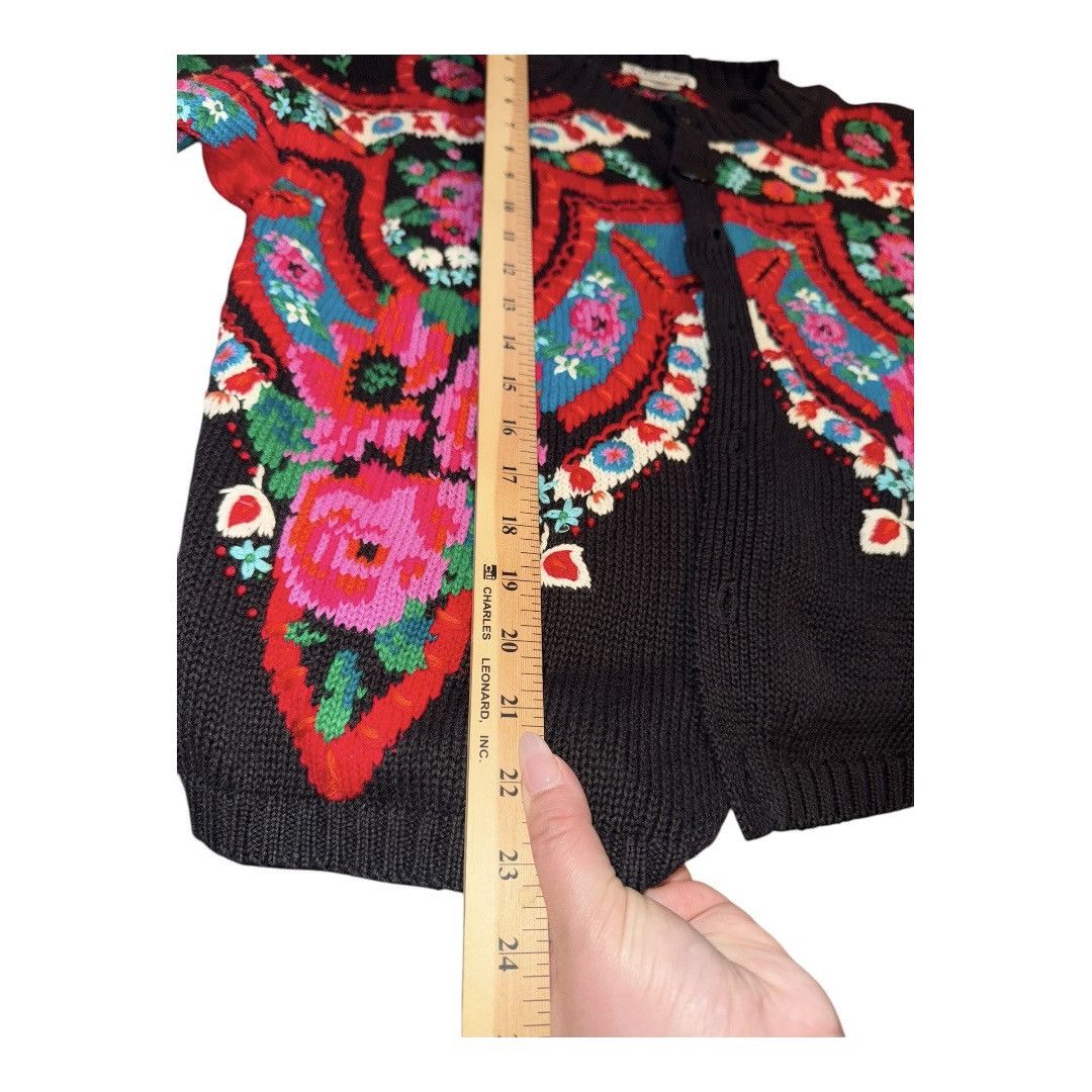 Vintage VTG 90s FULLY EMBROIDERED ART FLORAL SPRING CARDIGAN SIZE Size S / US 4 / IT 40 - 10 Thumbnail
