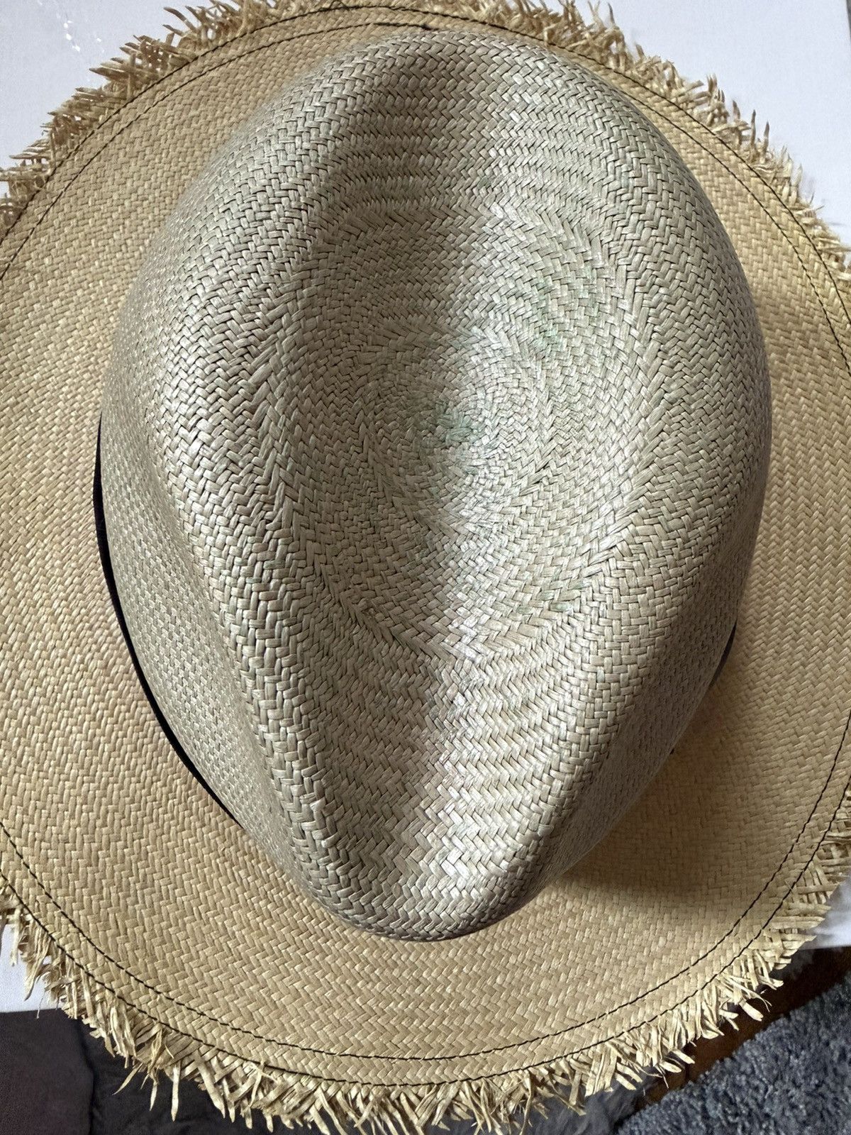 Nick Fouquet Nick Fouquet x Borsalino distressed Panama hat, sz 58/7 1/4 Size ONE SIZE - 11 Thumbnail