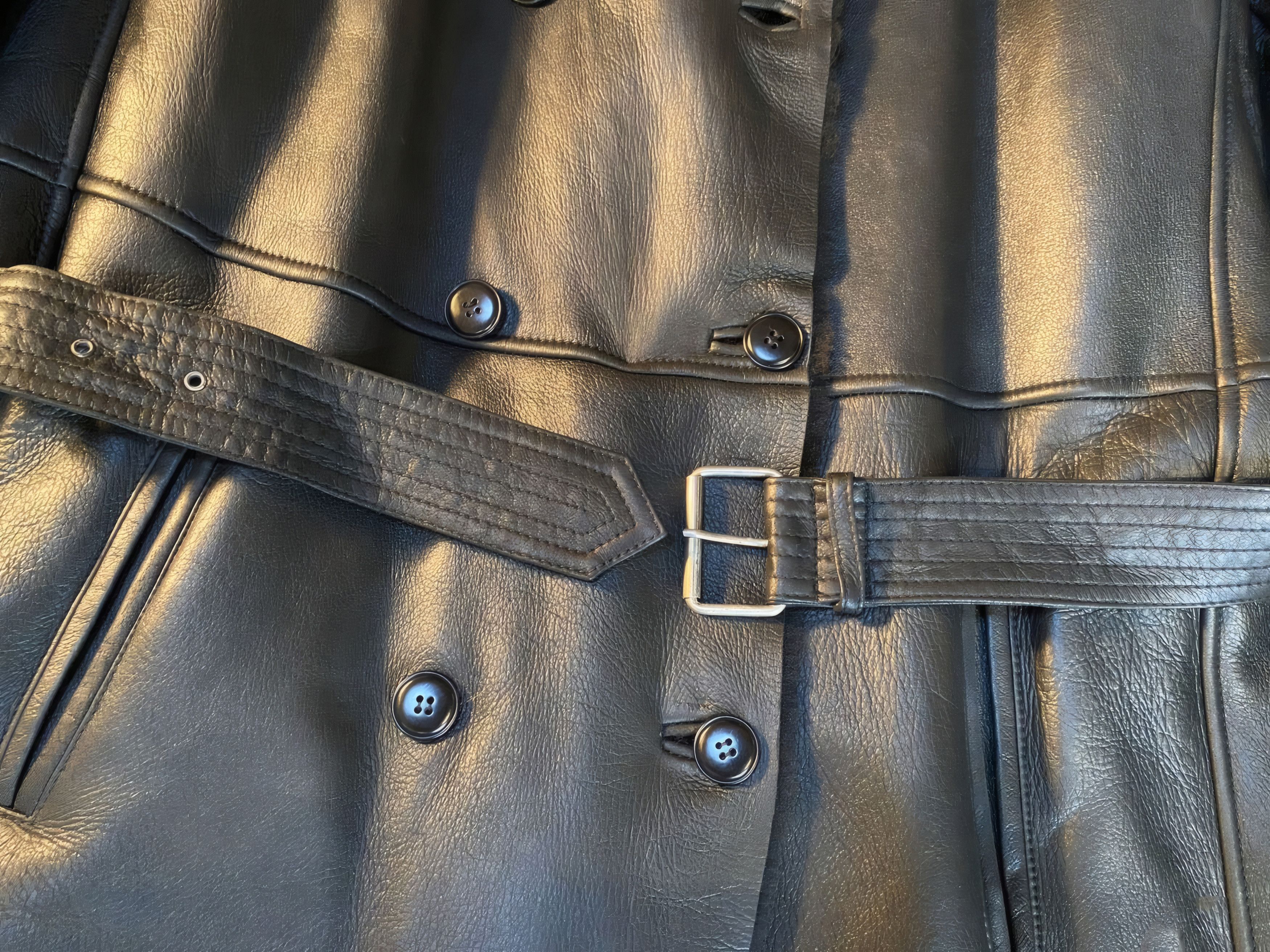 Giorgio Armani Borgo 21 Black Label Shearling Trench Coat