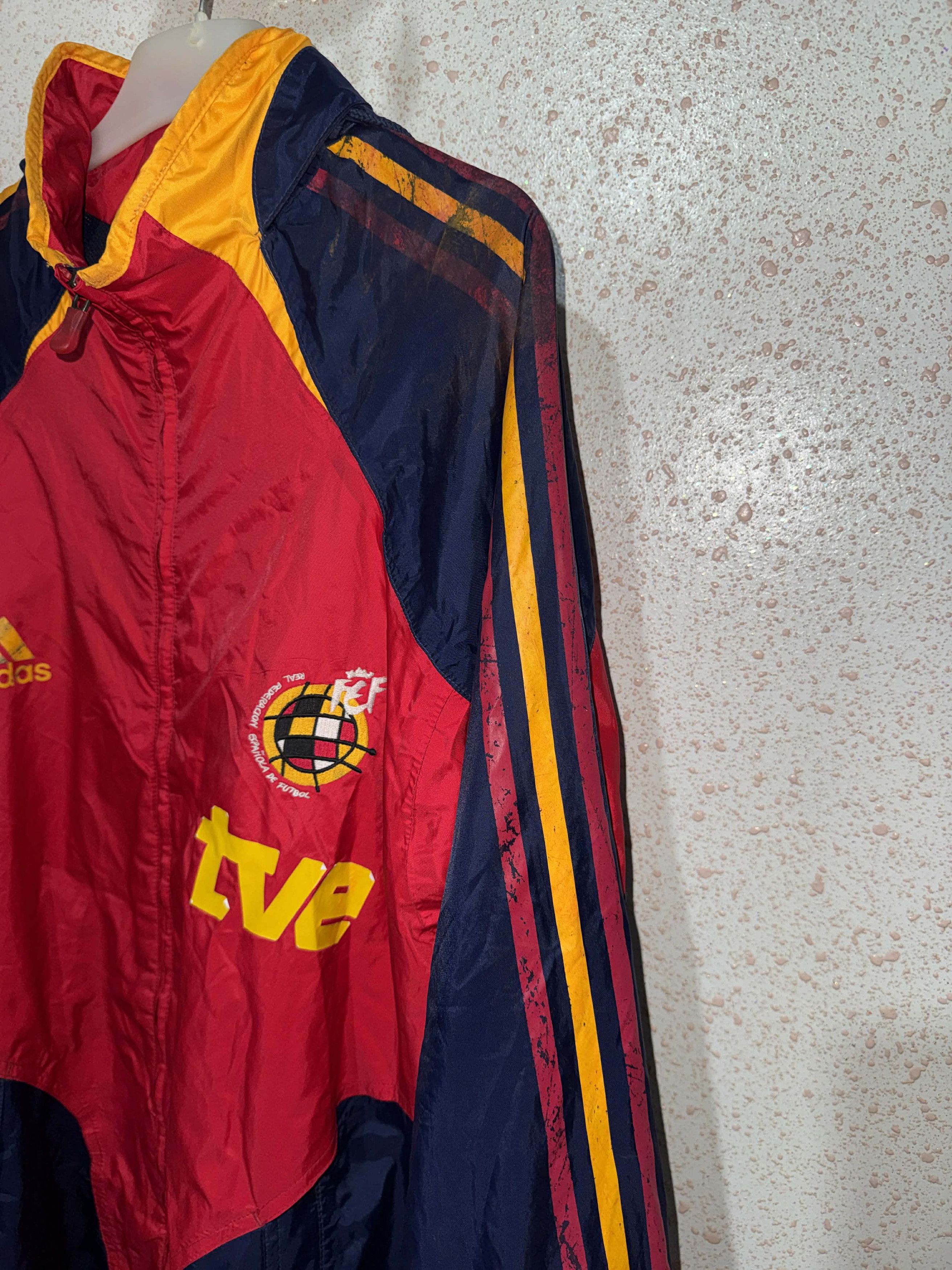Adidas Spain 2004/06 Player Issue Vintage Adidas Jacket Size US XL / EU 56 / 4 - 5 Thumbnail