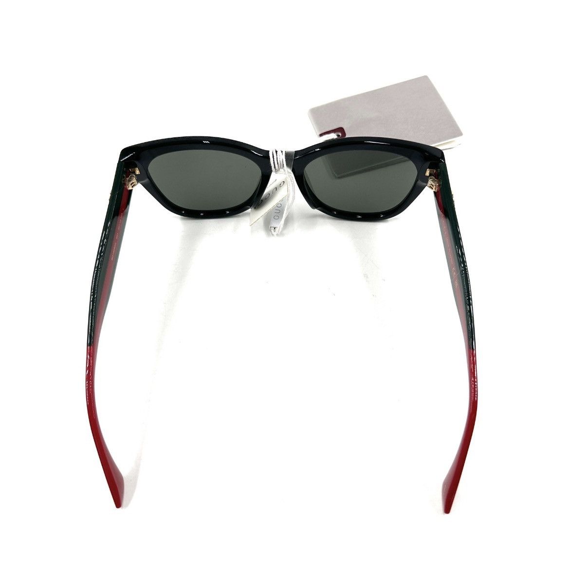 Gucci Gucci Red-Green Stripe Wide Temple Sunglasses K12 Size ONE SIZE - 3 Thumbnail