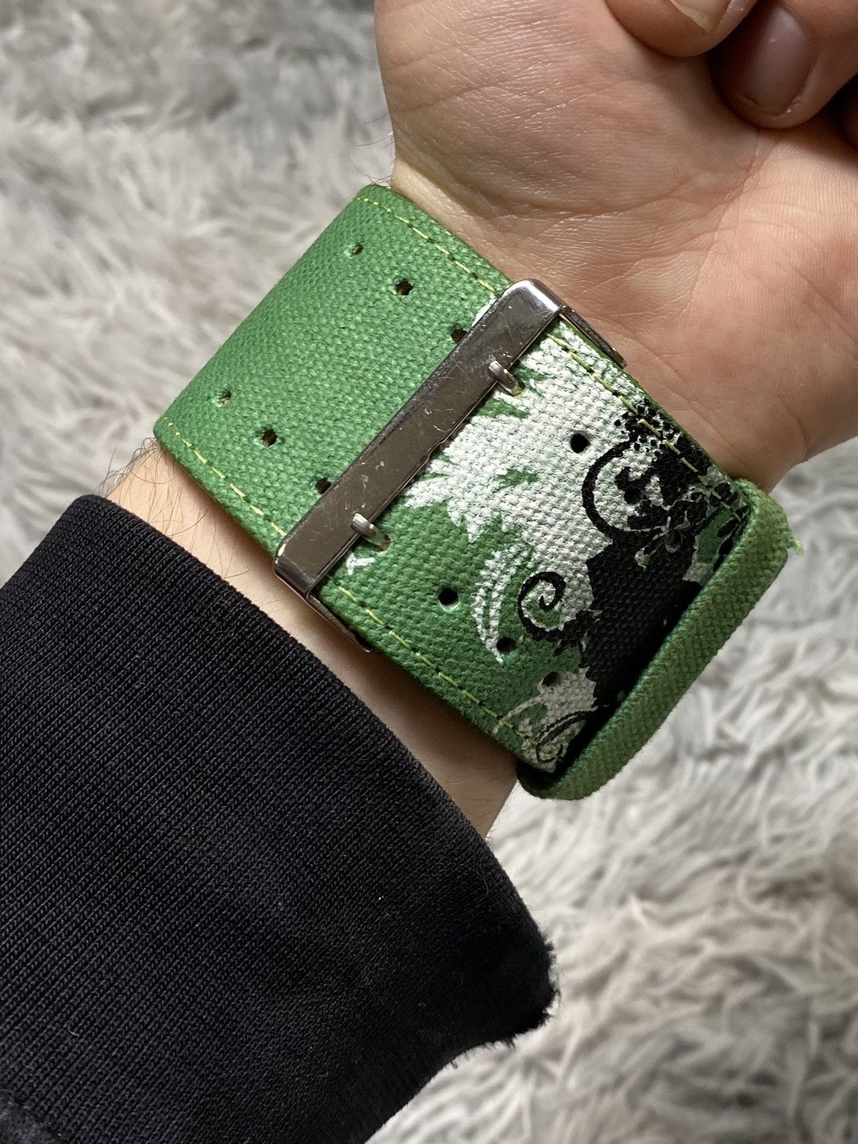 Jewelry × Vintage Vintage Djuice Promo Watch Green Canvas Strap Japanese Brand Size ONE SIZE - 14 Thumbnail