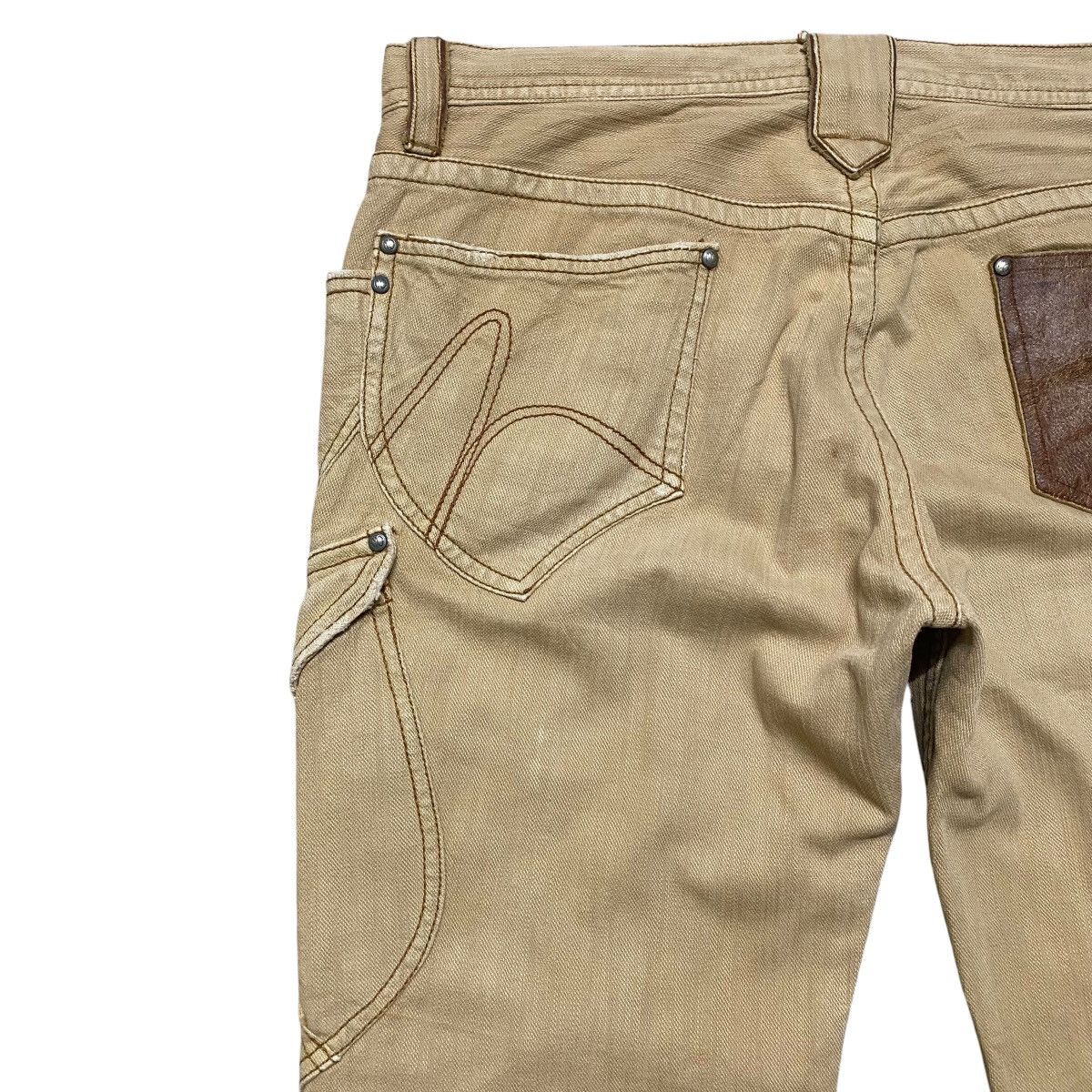 Nicole Club Y2K NCFM Denim Cargo Flare Pants Size US 34 / EU 50 - 11 Thumbnail