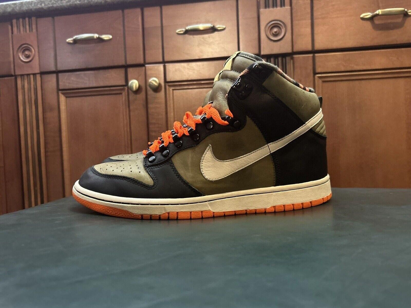 Nike Nike Men's Dunk High Prem HT GREEN ORANGE 314345-321 SZ 10 Size US 10 / EU 43 - 5 Thumbnail