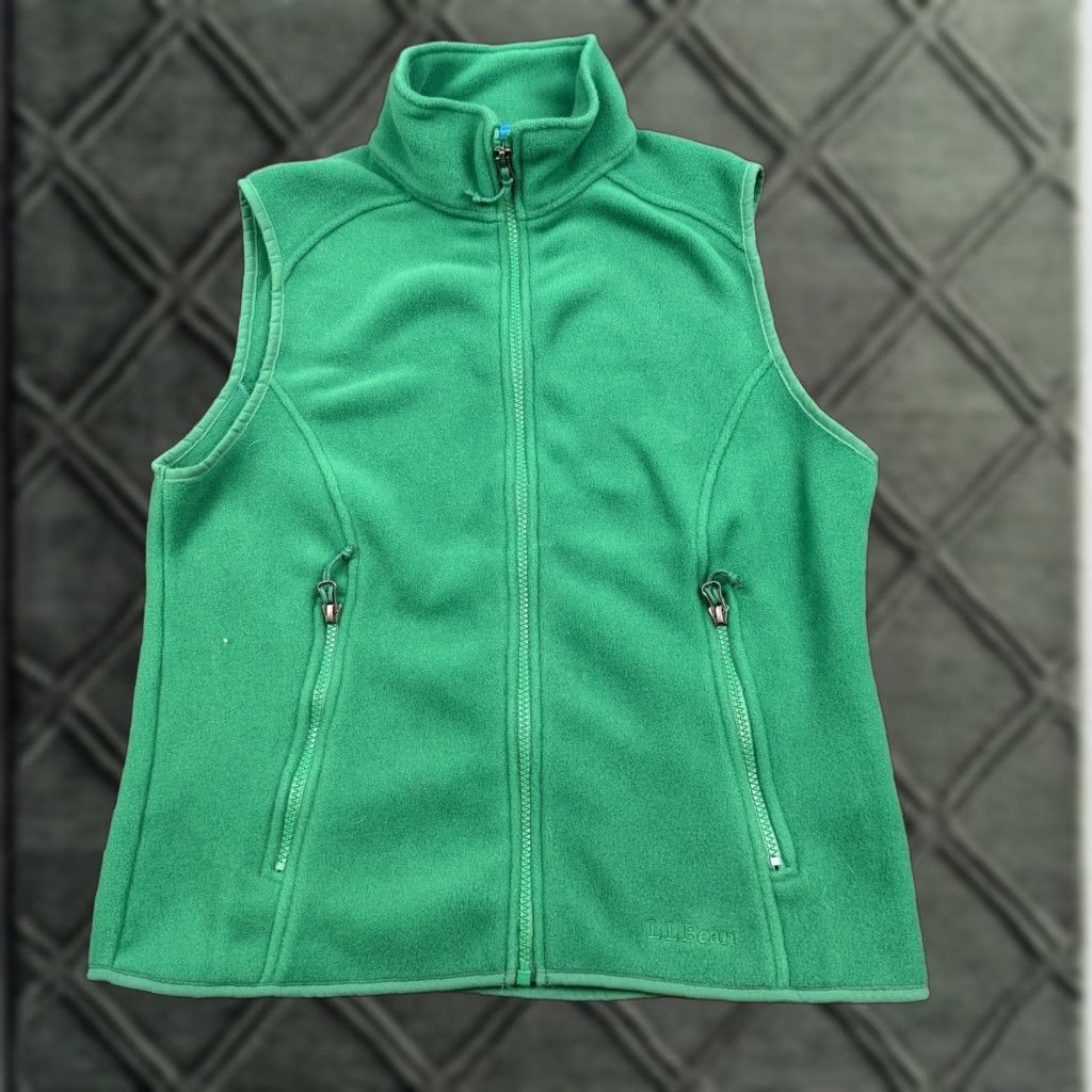 Vintage LL Bean Fleece Vest Mens XS Green Full Zip Polartec Hiking Mock Neck Vest Size US S / EU 44-46 / 1 - 1 Thumbnail