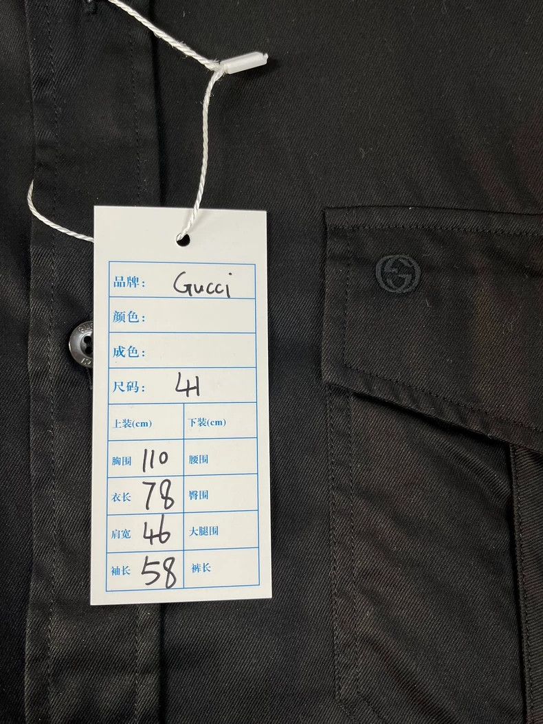 Gucci Gucci Black pocket double G letter logo long-sleeved shirt Size US XS / EU 42 / 0 - 3 Thumbnail