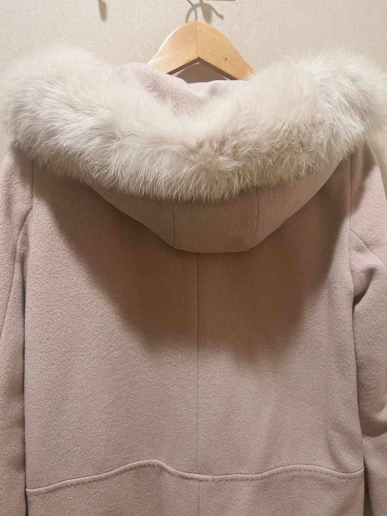 Max Mara Max Mara Sand Fox Fur Collar Midi Overcoat Size XL / US 12-14 / IT 48-50 - 3 Thumbnail