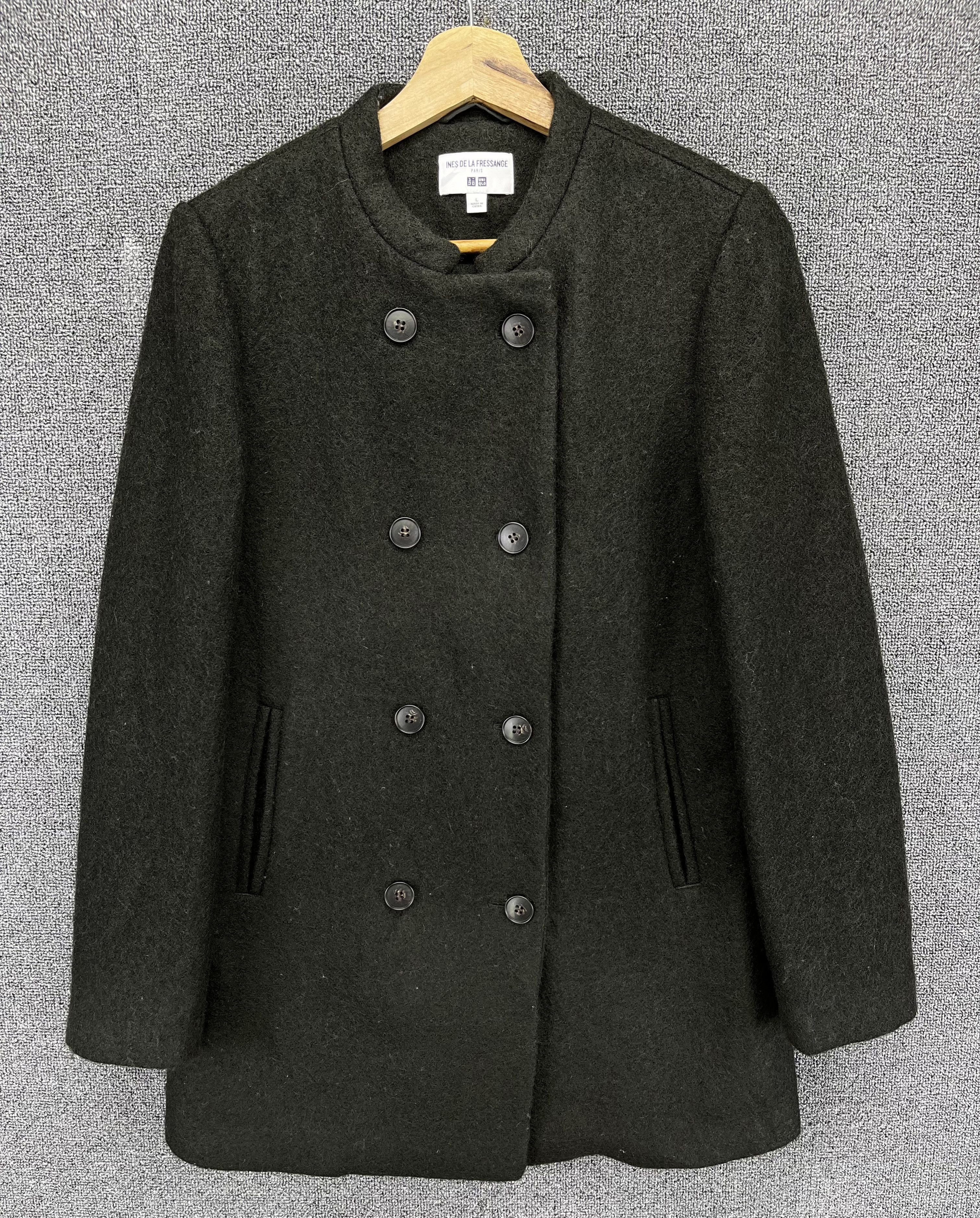 Japanese Brand Ines De La Fressange Paris Uniqlo Button Up Rare Wool Jacket Size L / US 10 / IT 46 - 1 Thumbnail