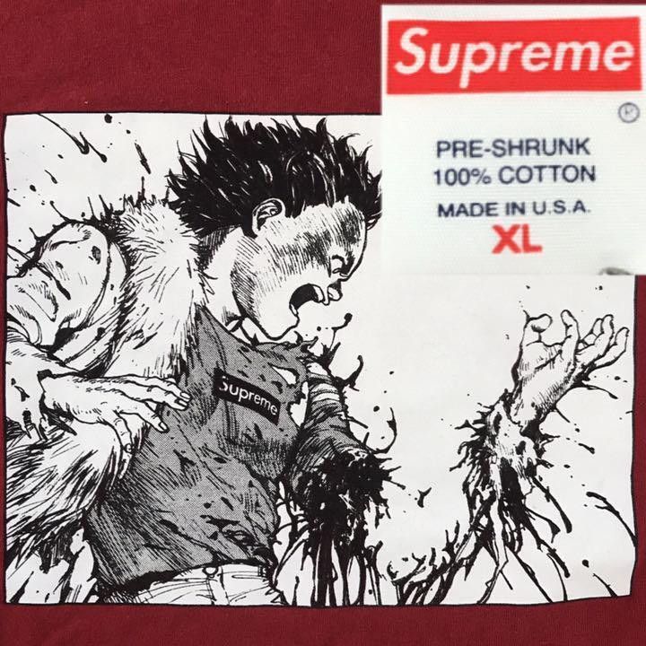 image of Supreme Akira Arm Tee in Burgandy, Men's (Size XL)