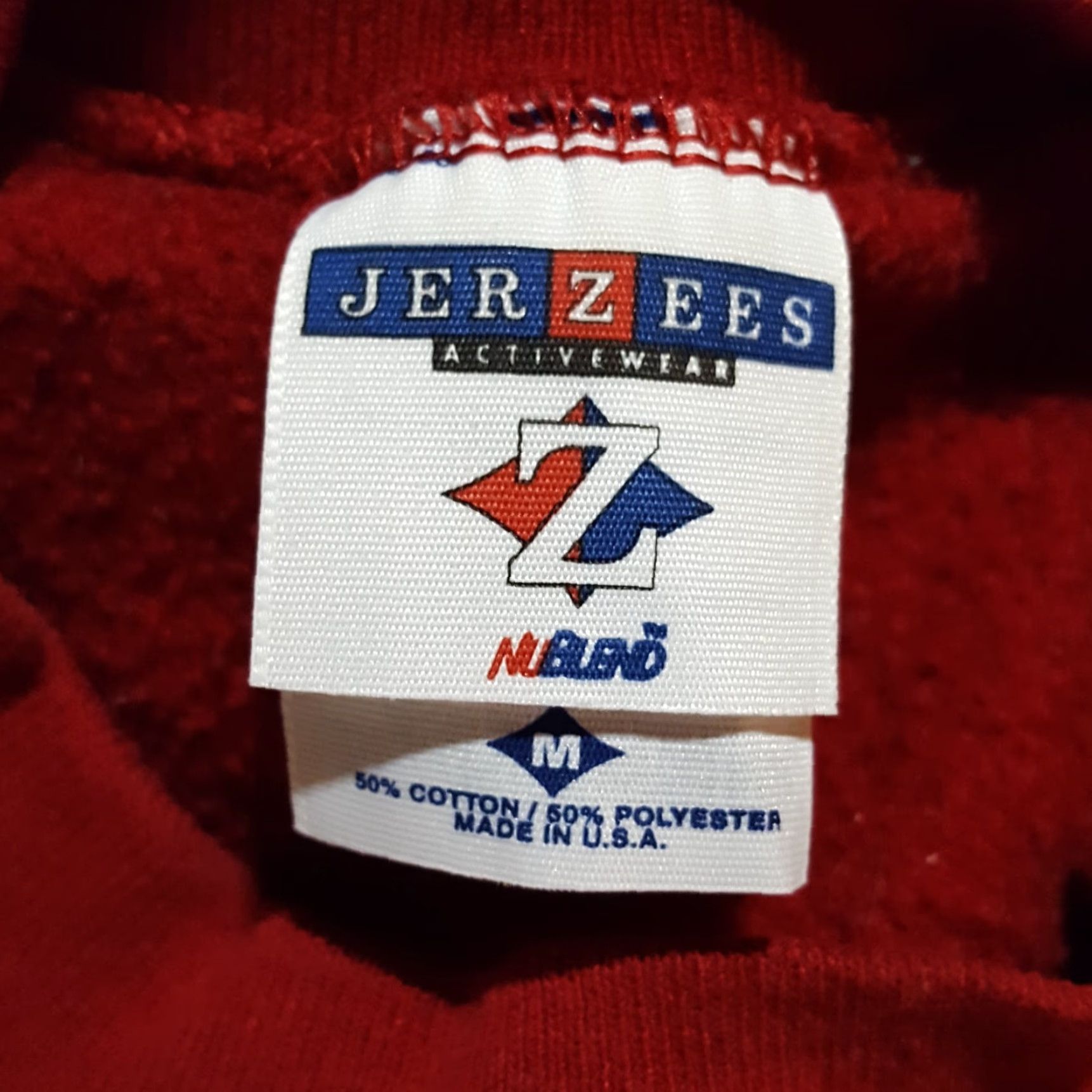 Jerzees Jerzees Sweatshirt Unisex Adults M Red Y2K Plain Pullover Crewneck Fleece Grunge 90s Size M / US 6-8 / IT 42-44 - 5 Thumbnail
