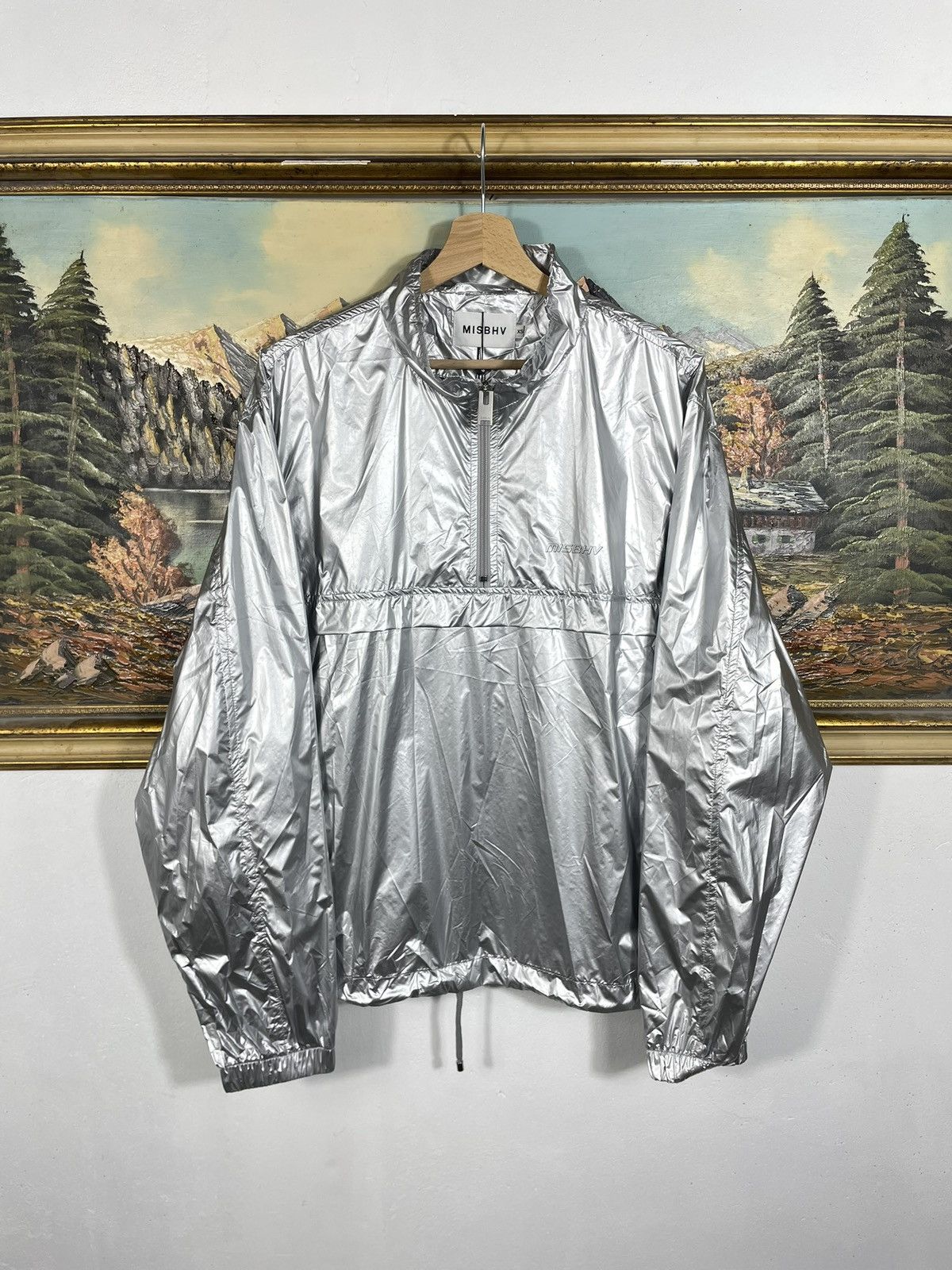 Designer × Misbhv Misbhv silver zip anorak light jacket windbreaker streetwear Size US XS / EU 42 / 0 - 2 Thumbnail