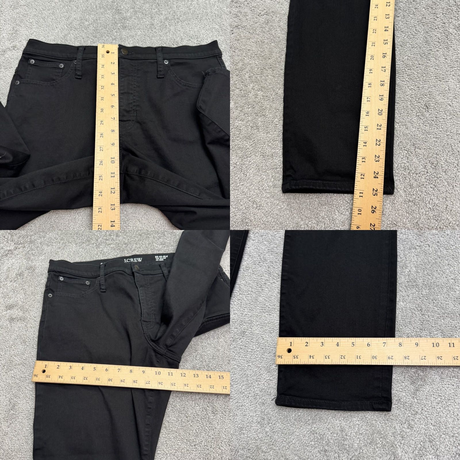 J.Crew J.Crew Slim Fit Straight Ankle Denim Jeans Womens 32 Petite Black 14 High Rise Size 24" / US 00 / IT 34 - 9 Thumbnail