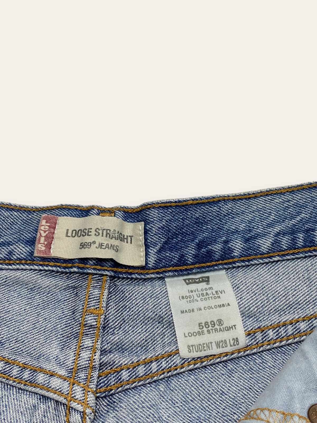 Jean Vintage LEVI'S Light Wash Blue Distressed Baggy Jeans Size US 28 / EU 44 - 6 Thumbnail