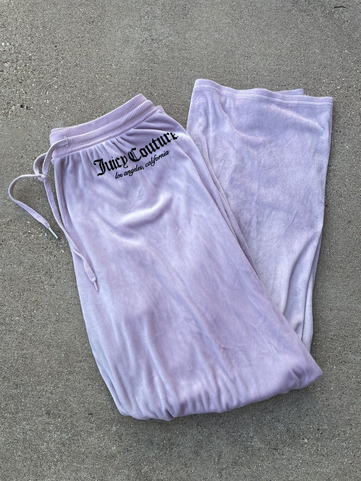 Juicy Couture × Vintage Y2K Juicy Couture Purple Baggy Velour Pants M Size 27" / US 4 / IT 40 - 1 Thumbnail