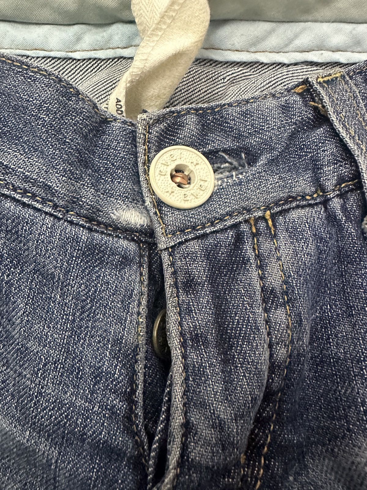 Ever × Japanese Brand × Vintage Vintage EVER Distressed Flare Jeans Slim Fits Size US 27 - 12 Thumbnail
