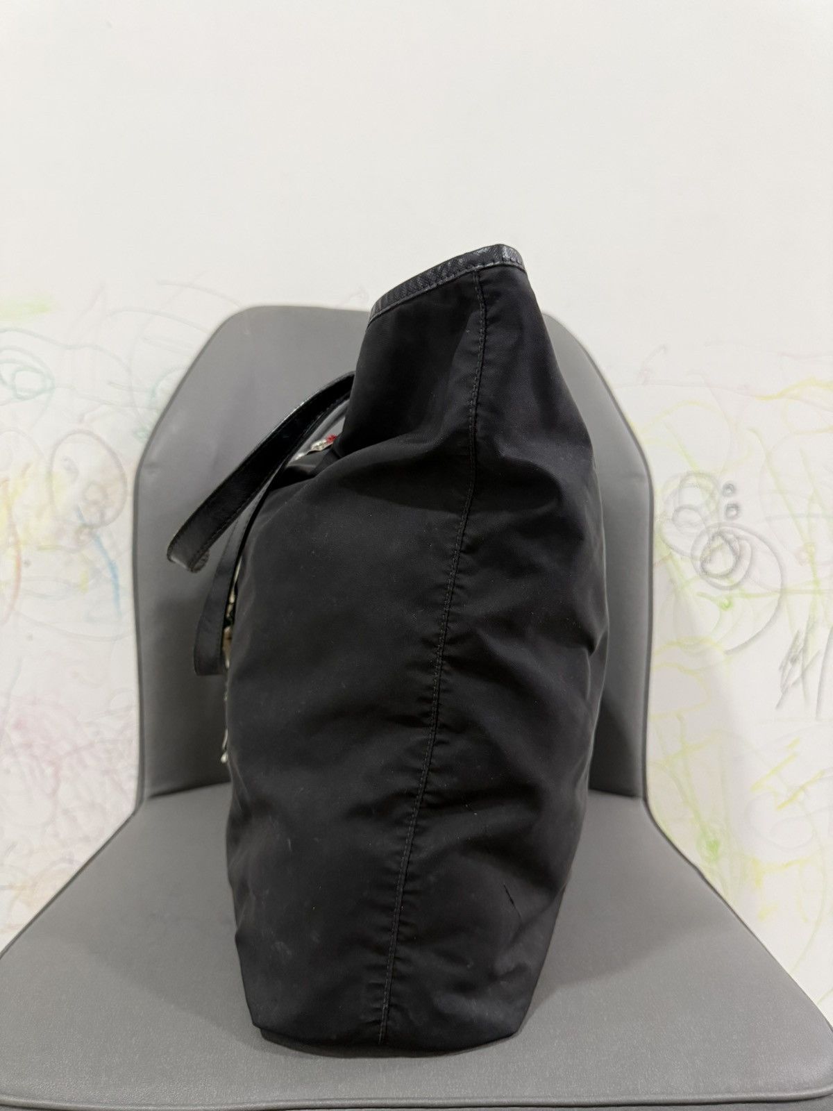 Prada Vintage Prada Black Medium Robot Tote Bag Size ONE SIZE - 4 Thumbnail