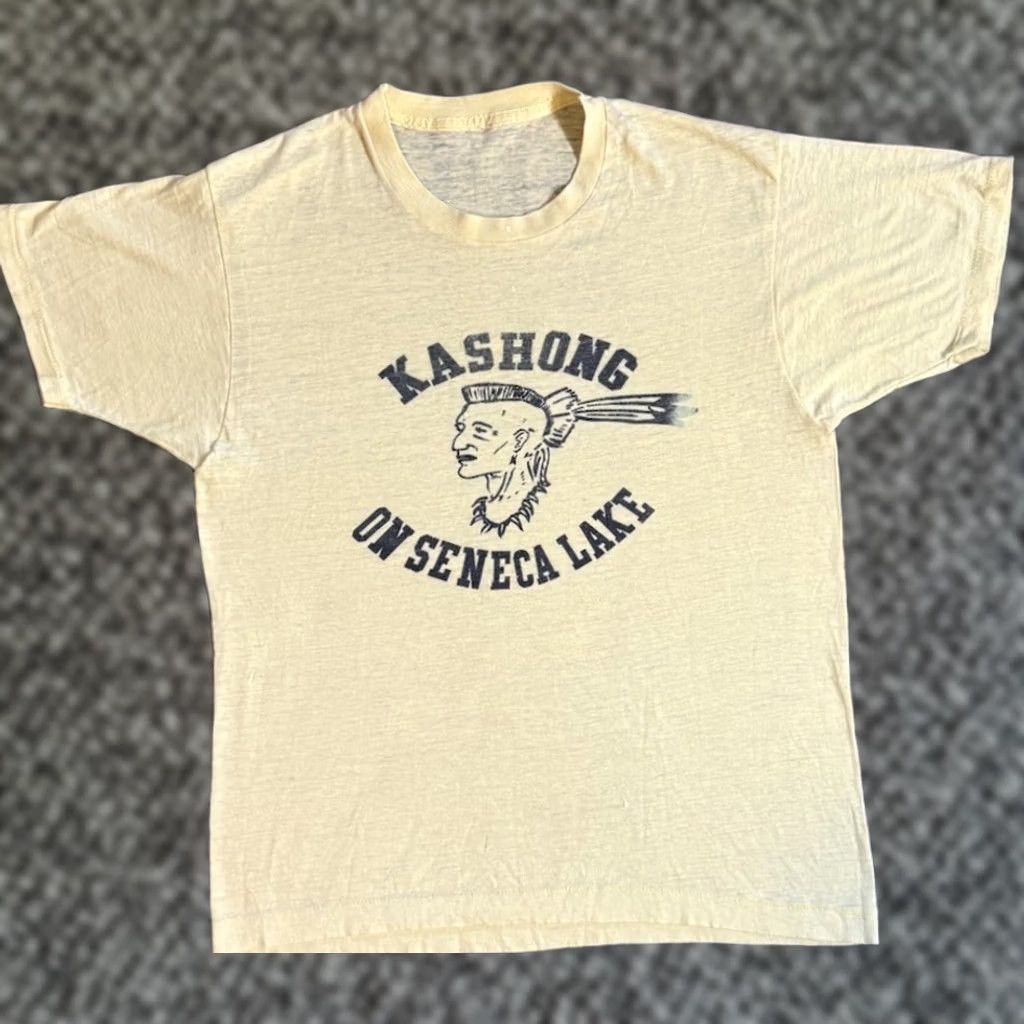 Vintage VINTAGE 70s Kashong T Shirt Yellow L Geneva New York Finger Lakes Mens Size US L / EU 52-54 / 3 - 1 Thumbnail