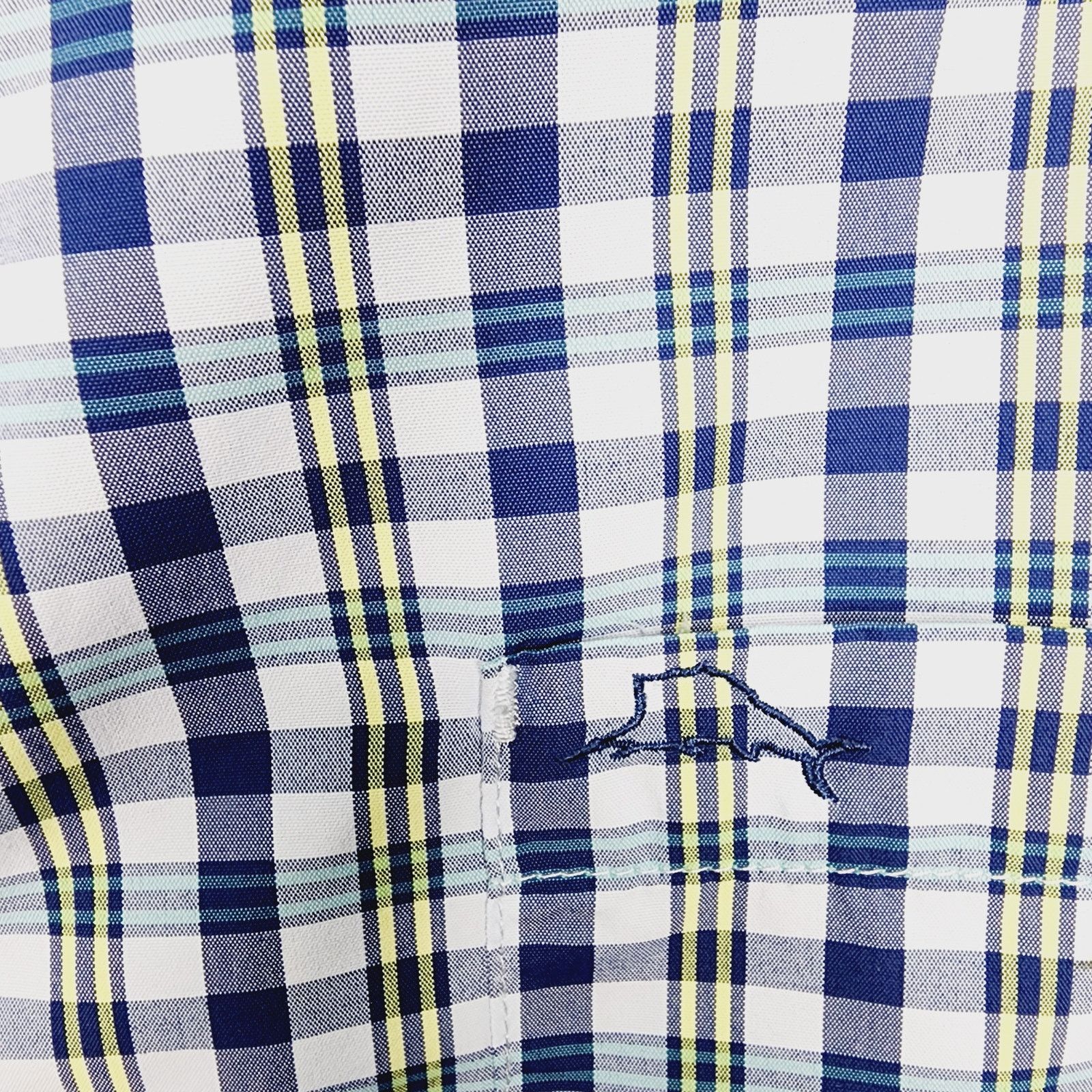 Tommy Bahama Tommy Bahama Nylon Button Front Blue Plaid Shirt Size Size US XL / EU 56 / 4 - 7 Thumbnail