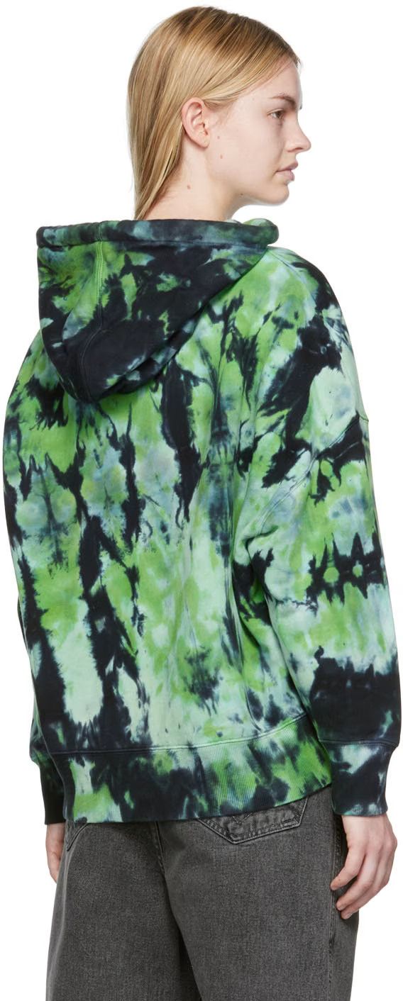 AMI USD410 AMI PARIS GREEN TIE-DYE COTTON HOODIE Size M / US 6-8 / IT 42-44 - 9 Thumbnail