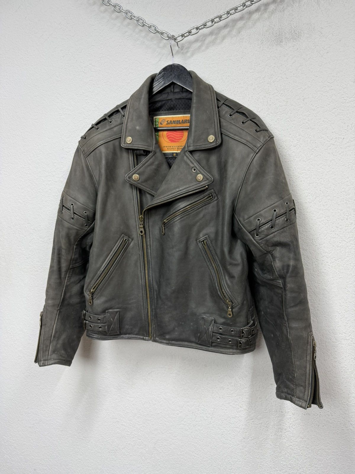 If Six Was Nine Rick Owens Style Bomber Cropped Leather Jacket Distressed Size US S / EU 44-46 / 1 - 6 Thumbnail