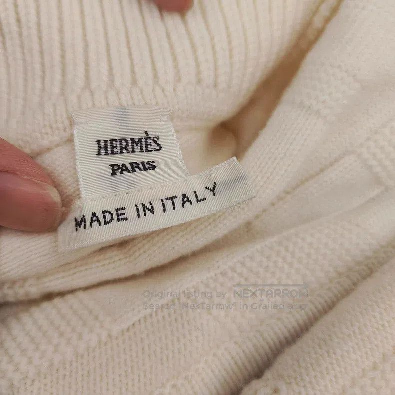 Hermes Hermes Off-White Full Print Dual-Sided Wearable Wool Down Size XS / US 0-2 / IT 36-38 - 4 Thumbnail