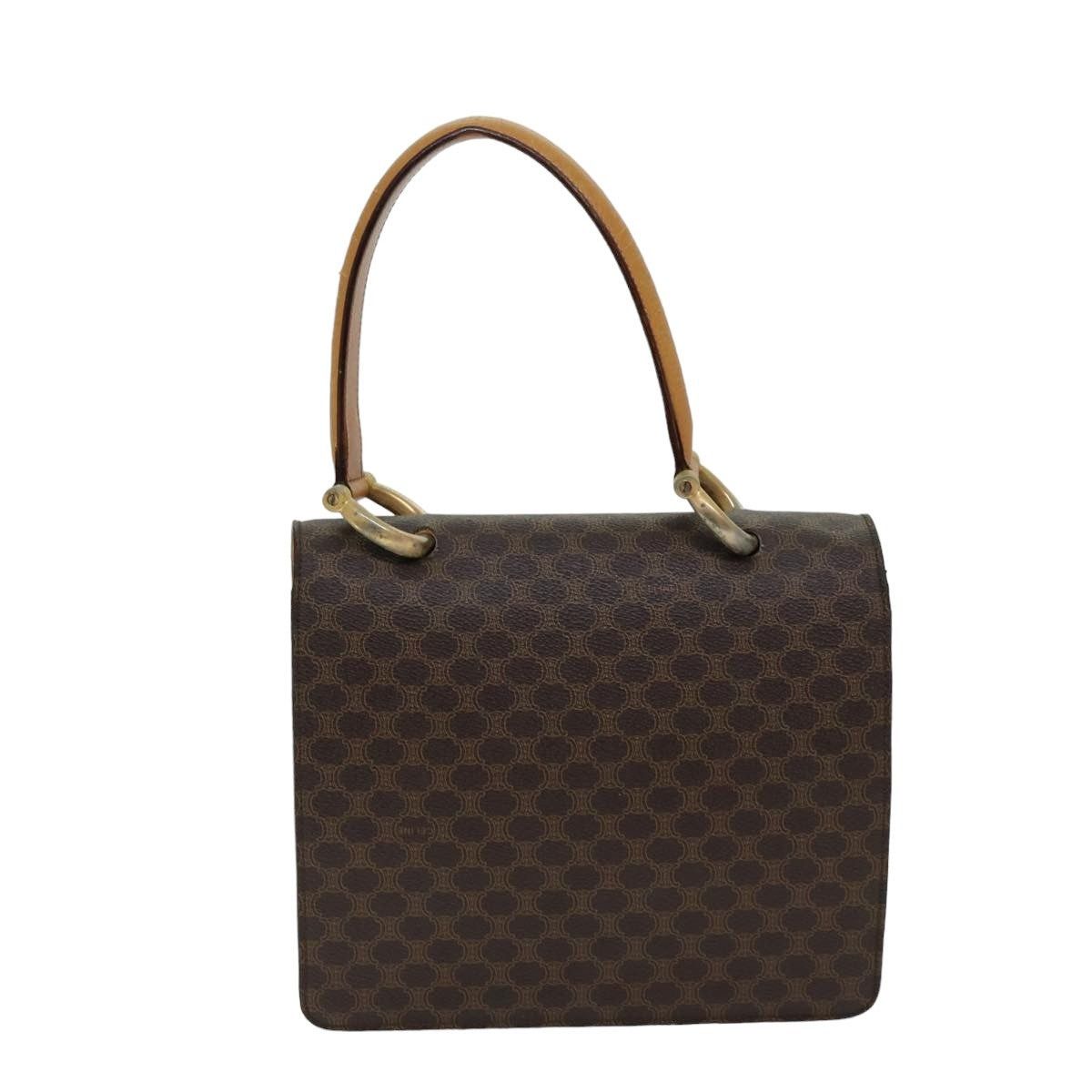 Celine CELINE Macadam Canvas Hand Bag Pvc Brown Size ONE SIZE - 3 Thumbnail