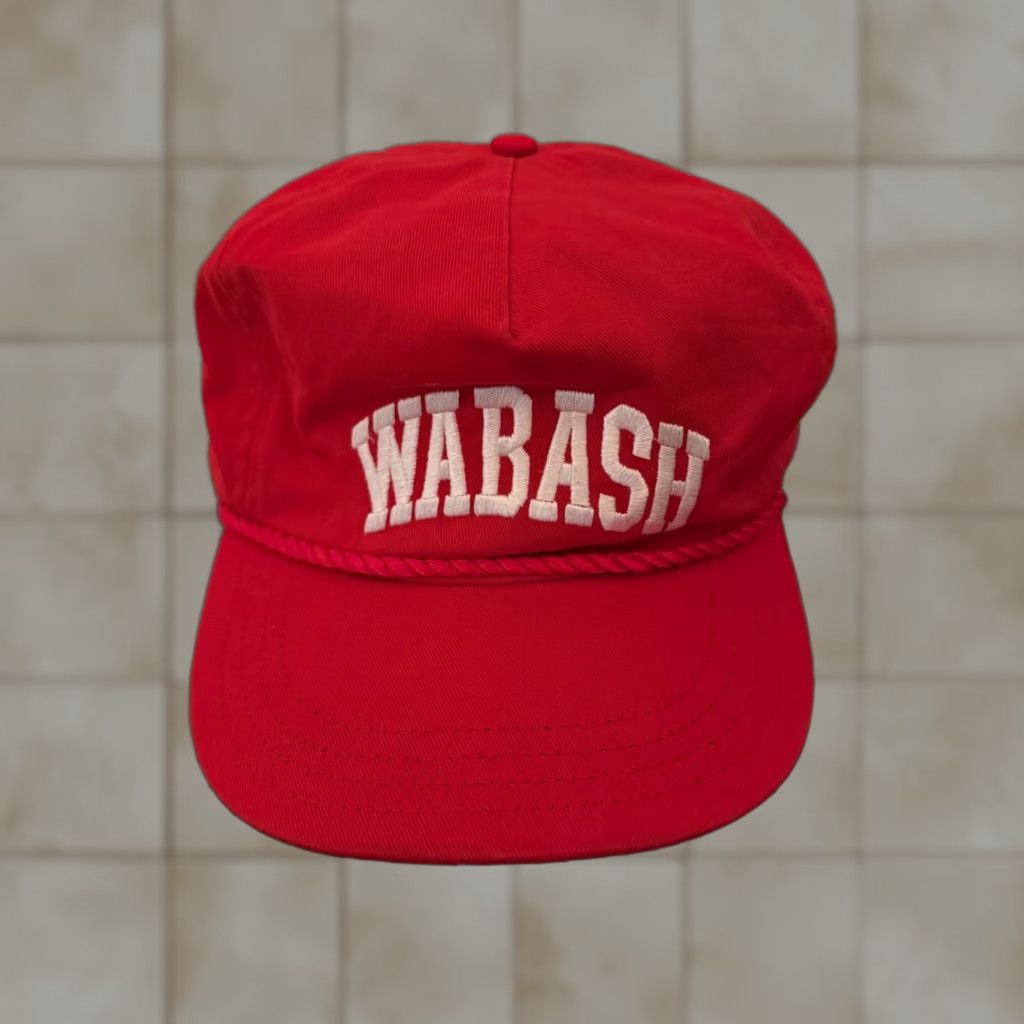 Vintage VINTAGE Wabash College Little Giants 1832 Adjustable Red SnapBack Trucker Hat Size ONE SIZE - 1 Thumbnail