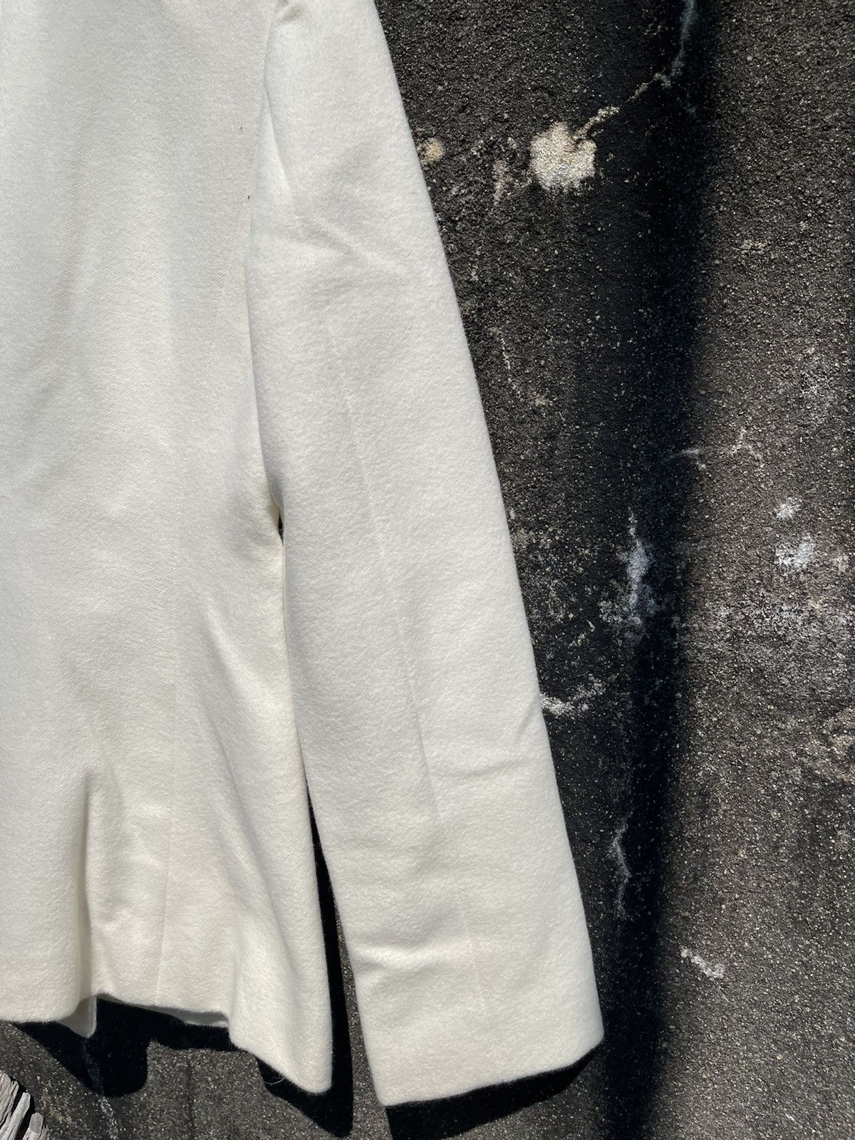 Designer Michel Klein Paris WKMK White Wool Blend Jacket Size S / US 4 / IT 40 - 17 Thumbnail