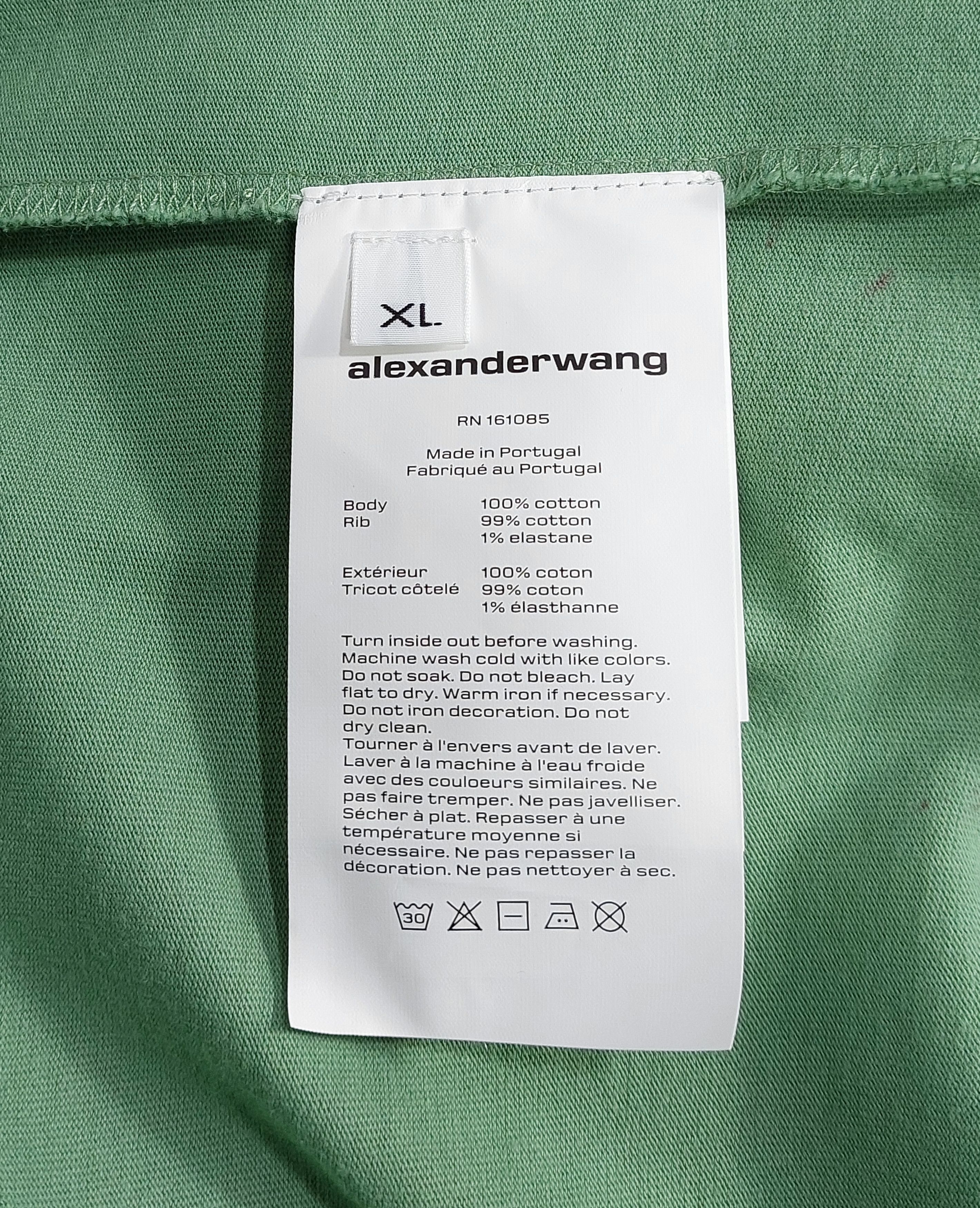 Alexander Wang embossed logo tshirt - kelly green XL Size US XL / EU 56 / 4 - 3 Thumbnail