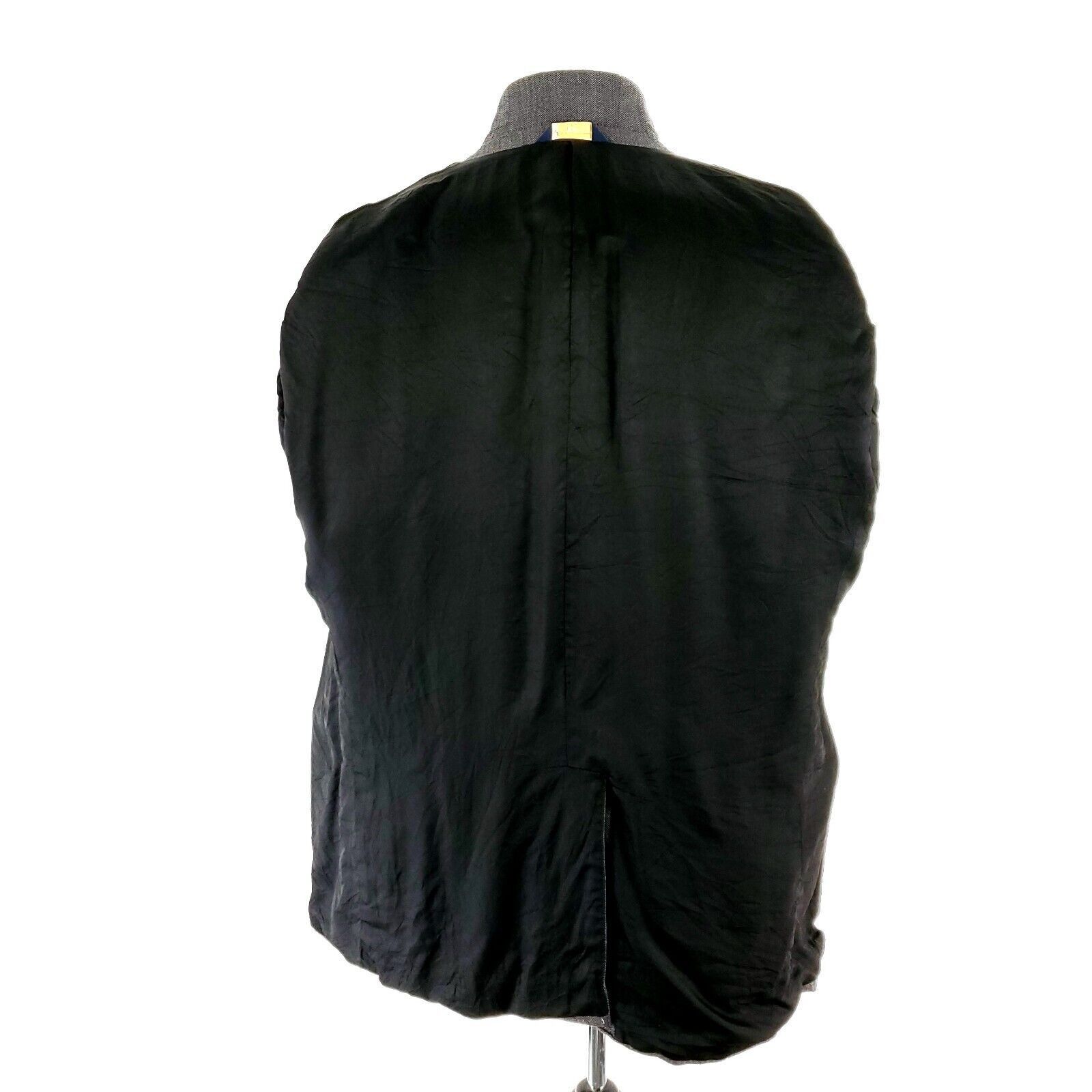 Joseph & Feiss Joseph Feiss Gold Heavy Wool 2 Button Sport Coat 46L Gray He Size 46L - 10 Thumbnail