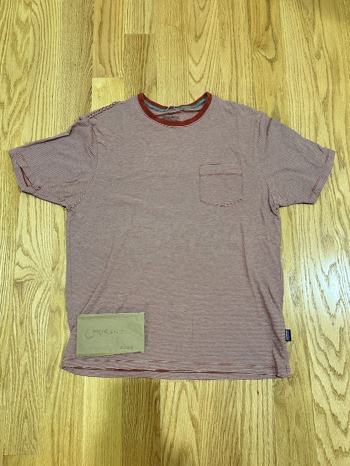 Patagonia Patagonia Red Striped Pocket T shirt Outdoors Gear Size US M / EU 48-50 / 2 - 1 Thumbnail