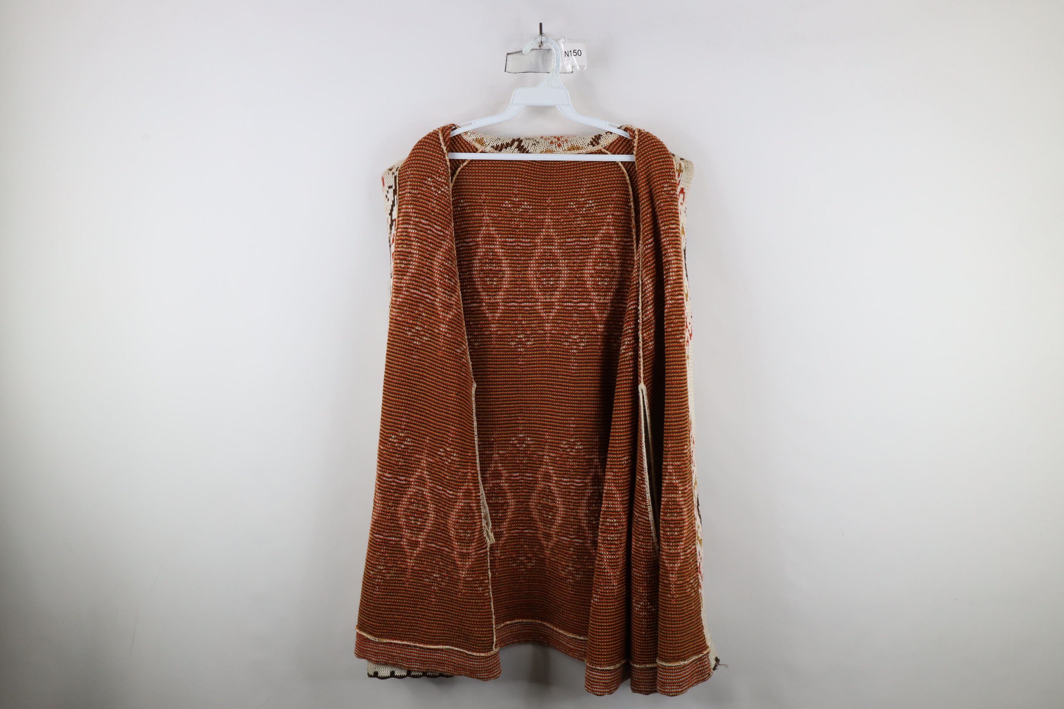 Vintage Vintage 60s 70s Mid Century Modern Sweater Cape Cardigan Size ONE SIZE - 10 Thumbnail