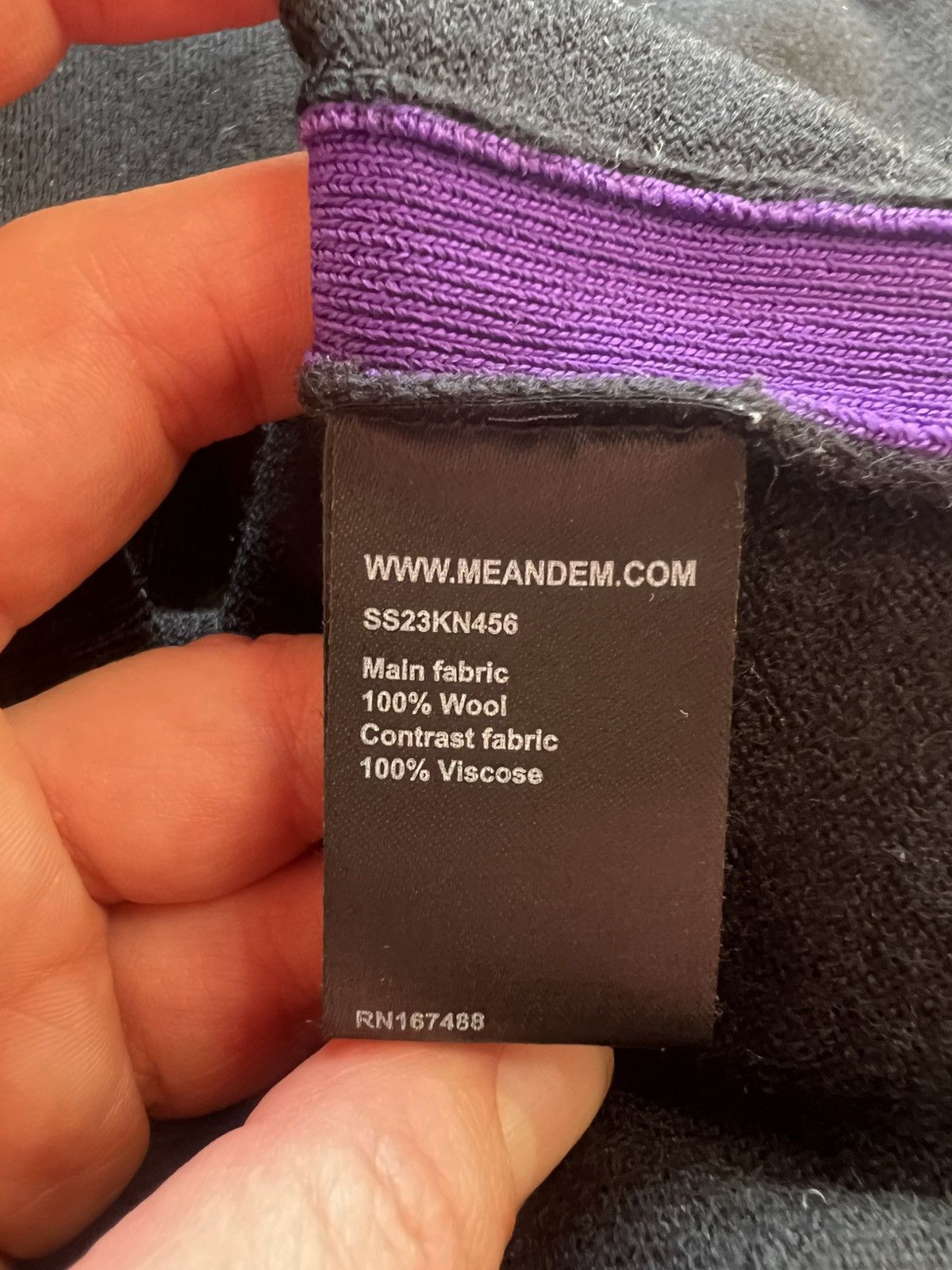 ME+EM ME+EM Colorblock Wool Sweater Black Multi Panel Knit Size M Size M / US 6-8 / IT 42-44 - 7 Thumbnail