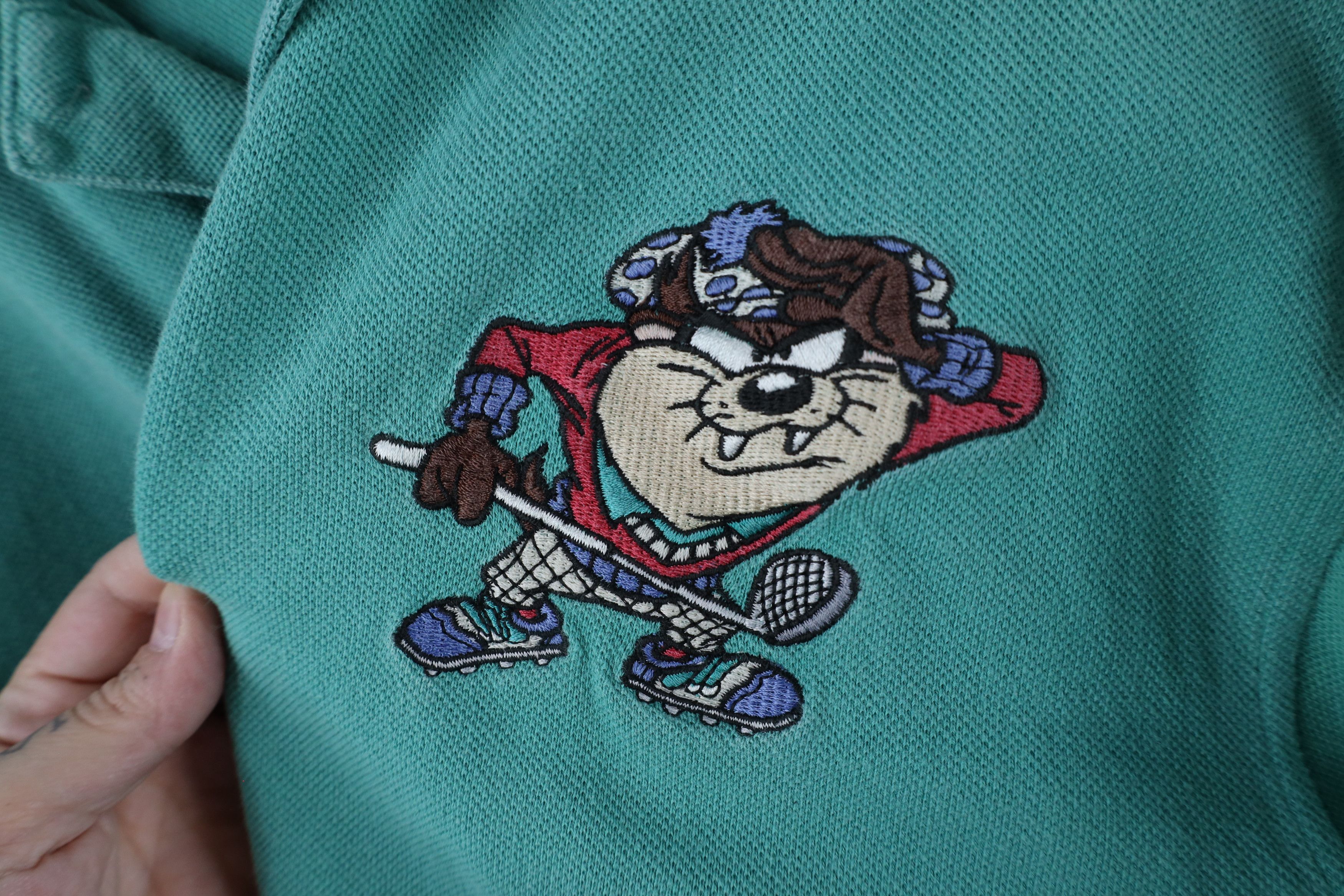 Vintage Vintage 90s Looney Tunes Taz Tazmanian Devil Golf Polo Shirt Size US M / EU 48-50 / 2 - 4 Thumbnail