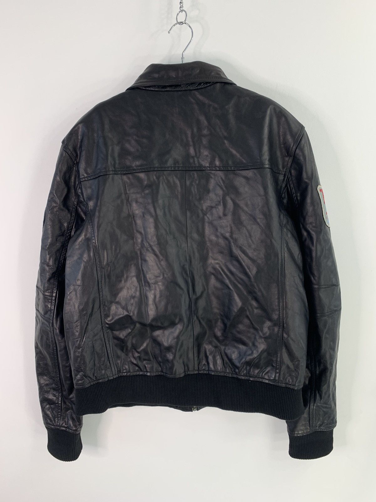Leather × Vintage Aviatrix Top Gun Navy G-1 Leather Bomber Jacket XXL Size Size US XXL / EU 58 / 5 - 3 Thumbnail