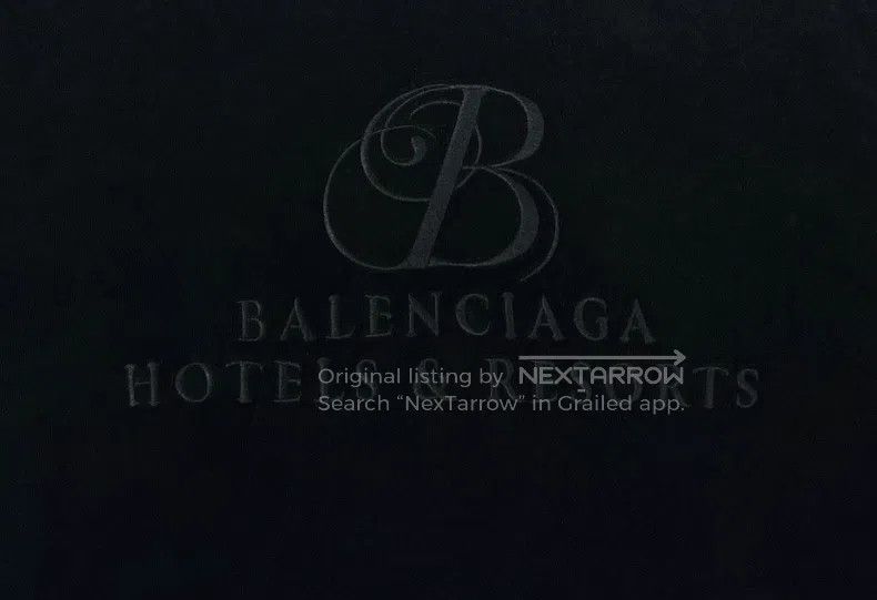 Balenciaga Balenciaga Black Velvet Front and Back Embroidered Letteri Size US L / EU 52-54 / 3 - 5 Thumbnail