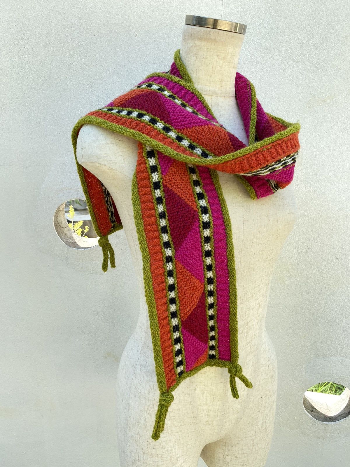 Designer Colorful Knit Fashion Scarf Size ONE SIZE - 2 Thumbnail
