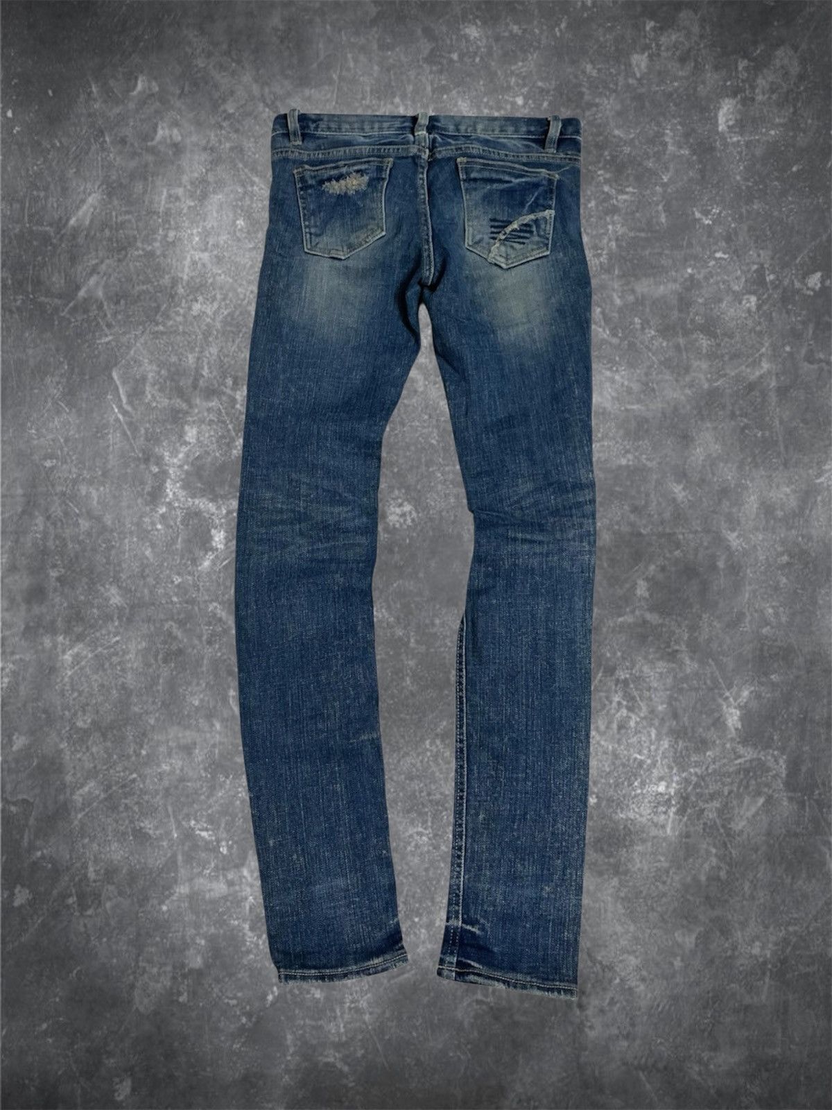 If Six Was Nine 2000s distressed slim denim pants Size US 30 / EU 46 - 2 Thumbnail