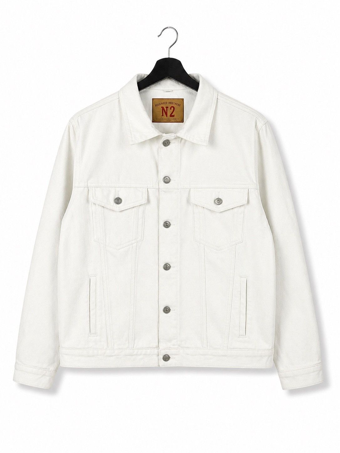 Vintage Designed Brothers N2 White Denim Jacket Vintage Workwear Size US XL / EU 56 / 4 - 1 Thumbnail