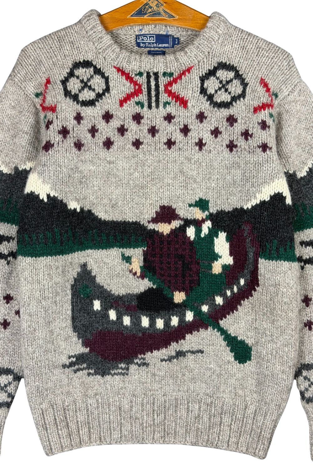 Polo Ralph Lauren Polo Ralph Lauren fw93 Canoe Hand Knit Wool Sweater Size US M / EU 48-50 / 2 - 4 Thumbnail