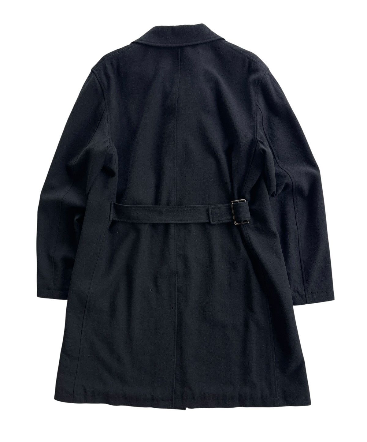 Yohji Yamamoto Yohji Yamamoto Black Gabardine Belted Trenchcoat Size US M / EU 48-50 / 2 - 2 Thumbnail
