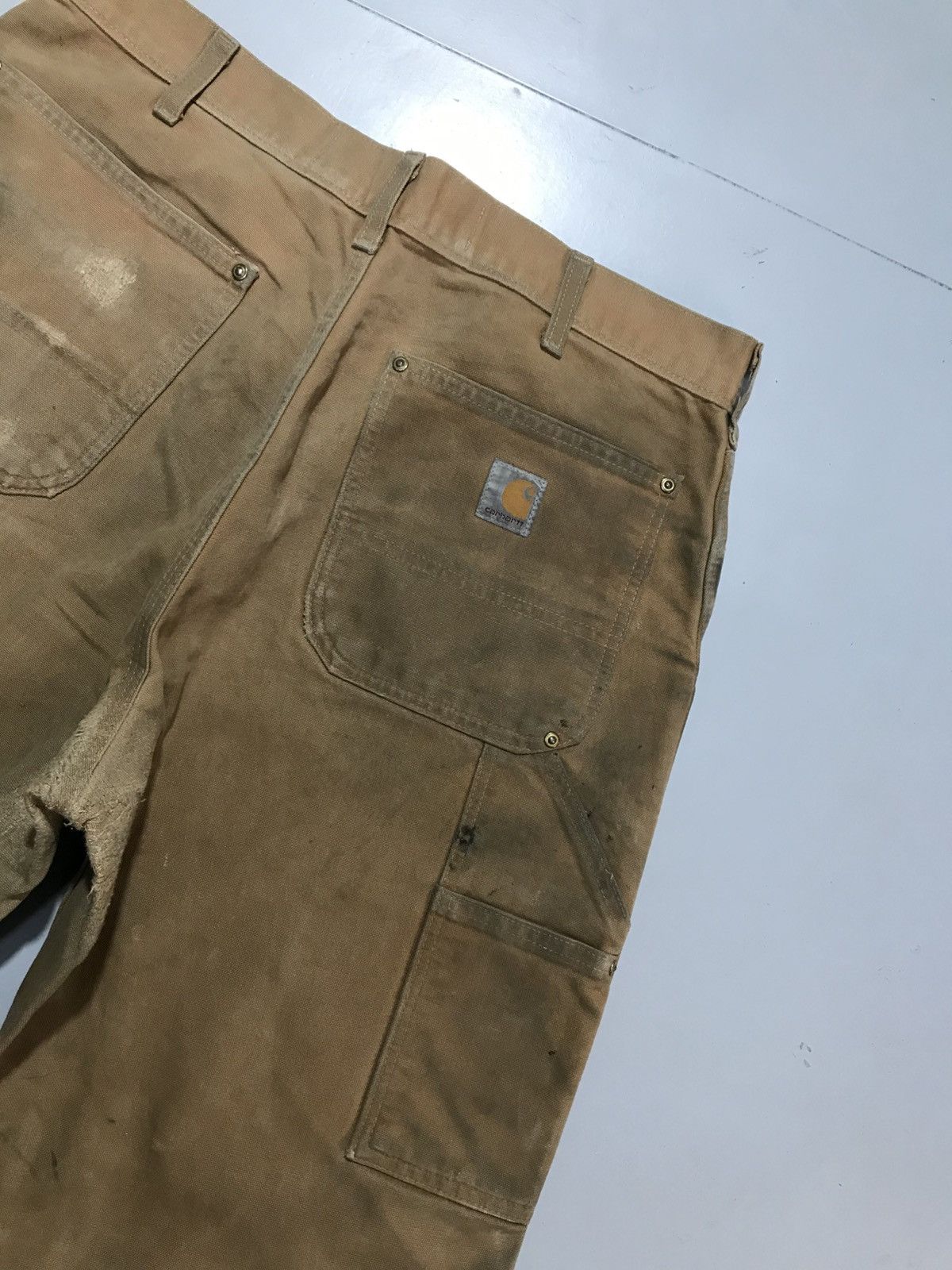 Carhartt Vintage carhartt B01 BRN dusty double knee workwear Size US 34 / EU 50 - 13 Thumbnail