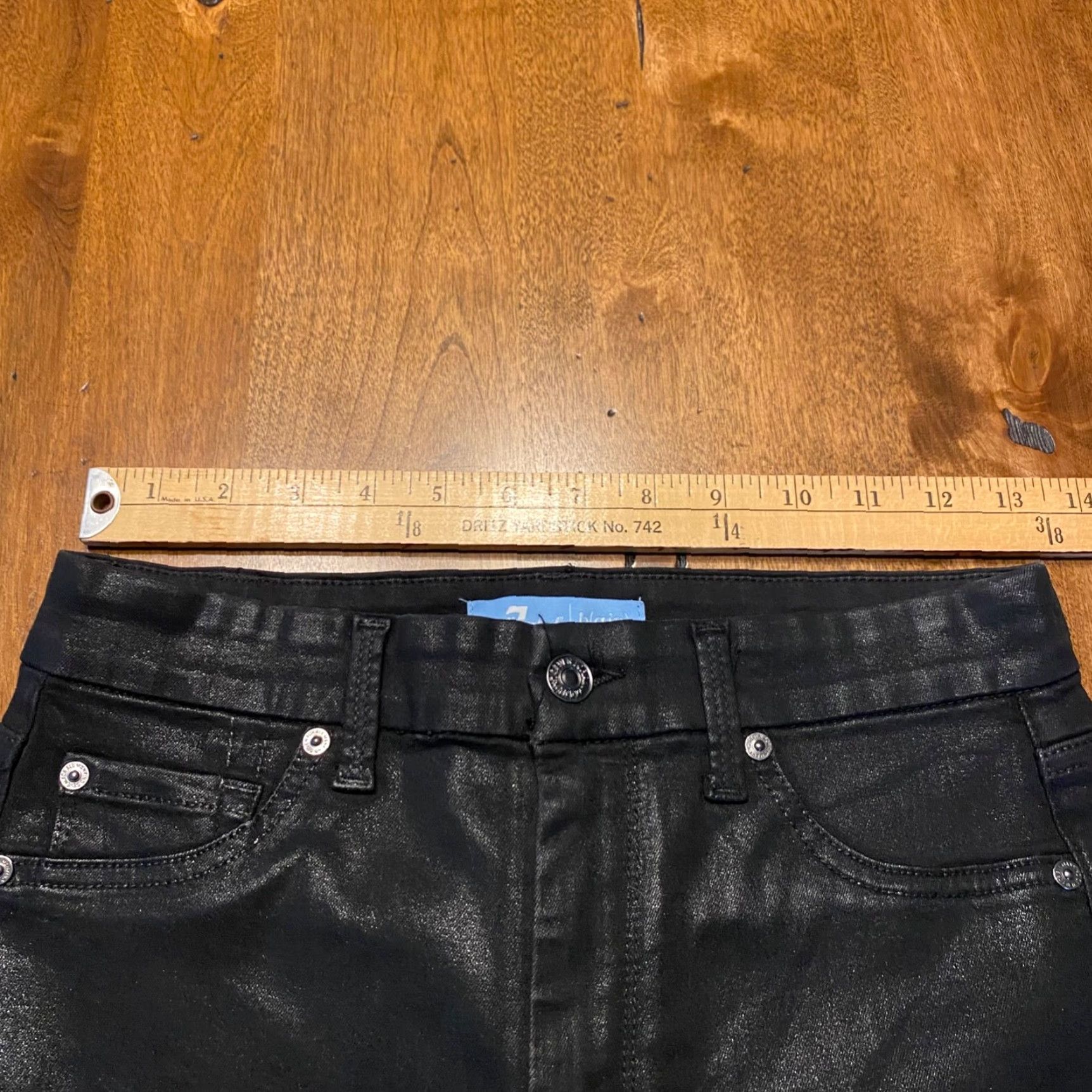 7 For All Mankind 7 For All Mankind Jeans Womens 28 Black 26" Inseam Glossy Size 28" / US 6 / IT 42 - 7 Thumbnail
