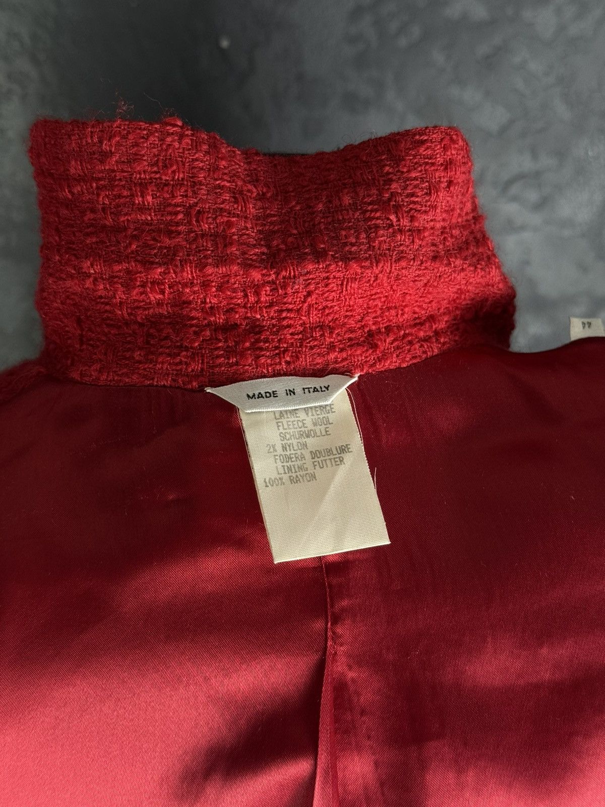 Vintage Archive!! VERSACE Classic V2 80s Red Skirt Jacket Suit Wool Size M / US 6-8 / IT 42-44 - 15 Thumbnail