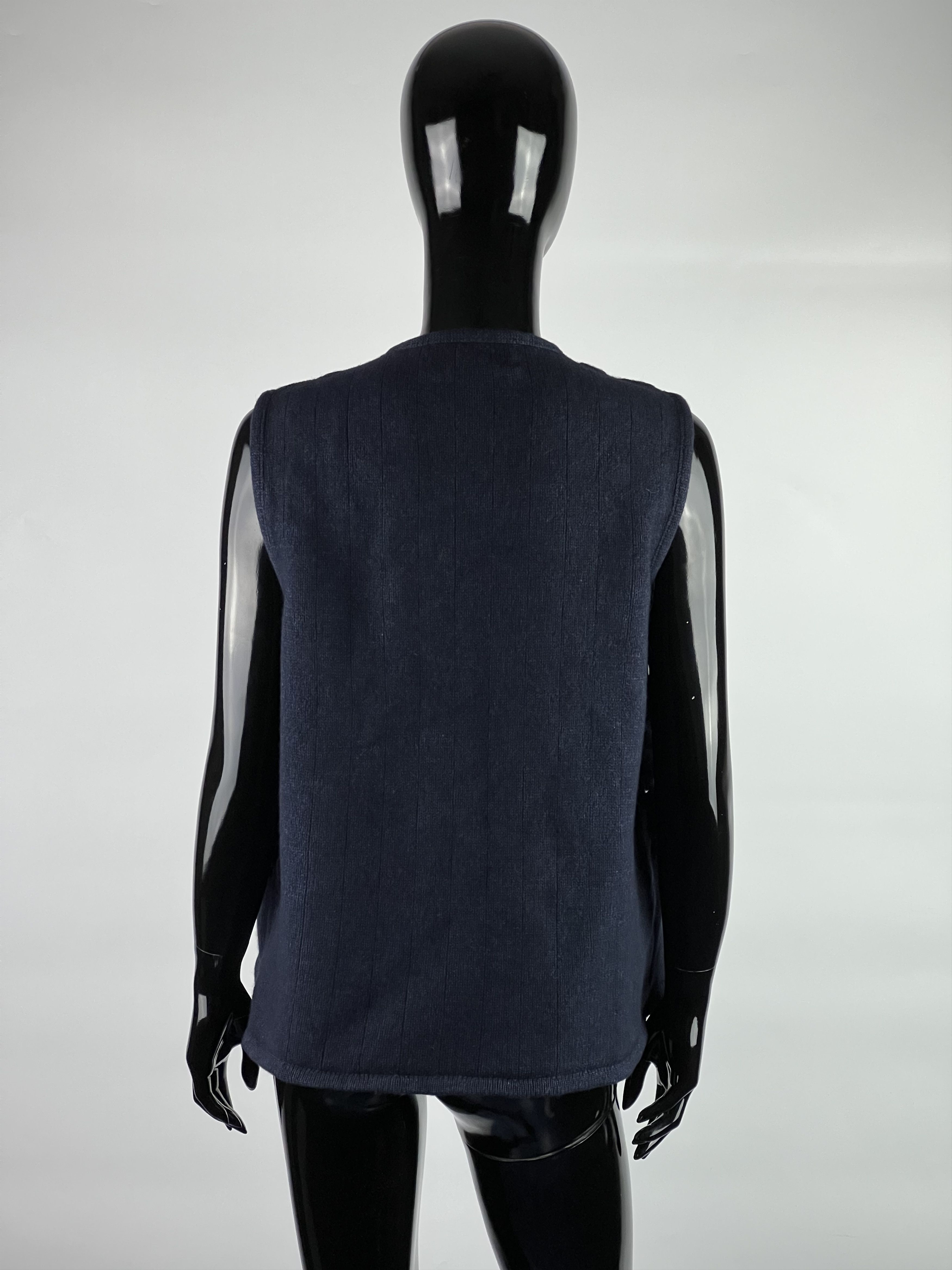 Les Copains × Vintage Les Copains Vintage Wool Silk Cashmere Knit Vest Size IT46 Size L / US 10 / IT 46 - 3 Thumbnail