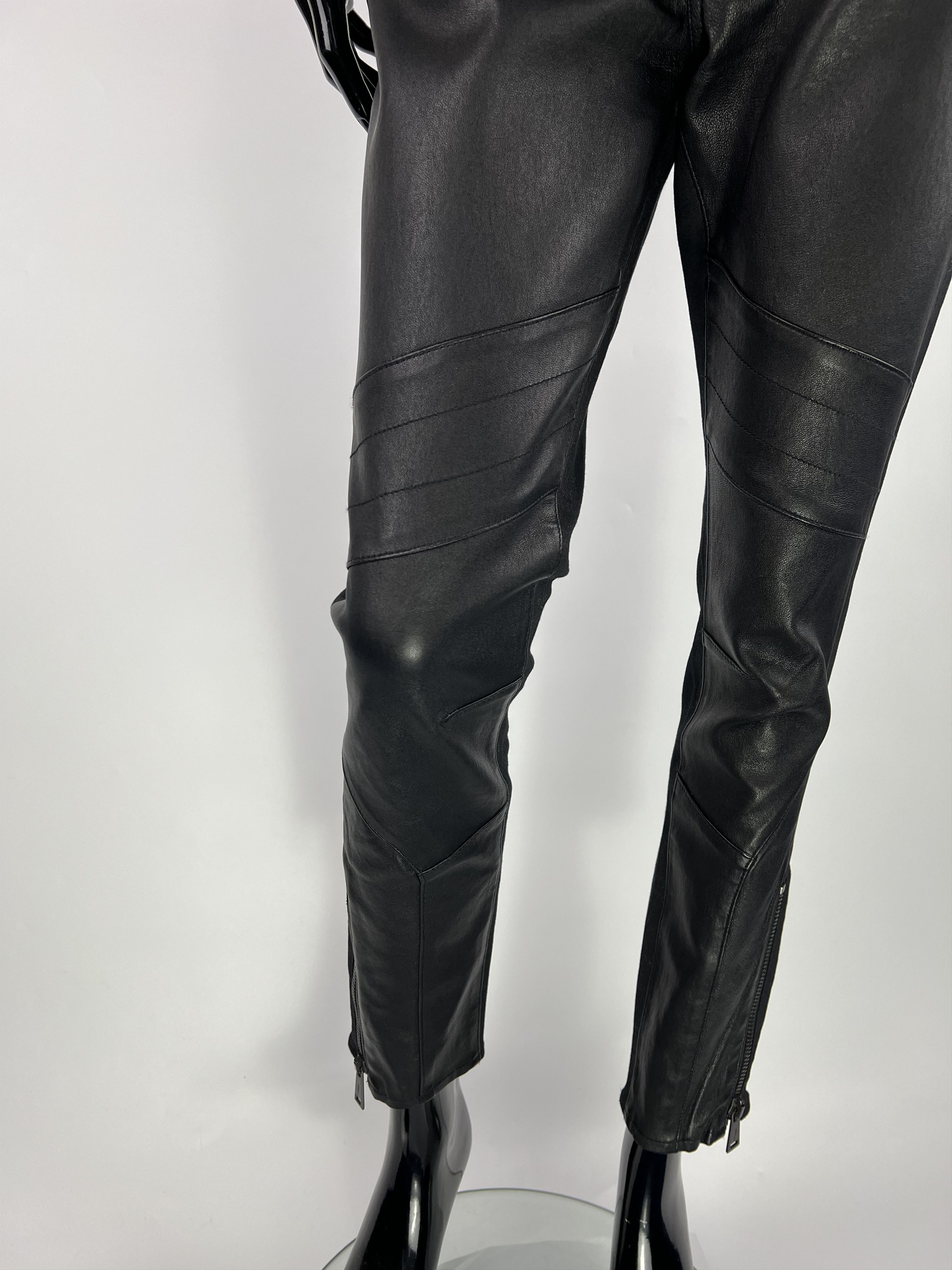 Leather Polo Ralph Lauren Leather Cotton Leggings Size 30" / US 8 / IT 44 - 5 Thumbnail