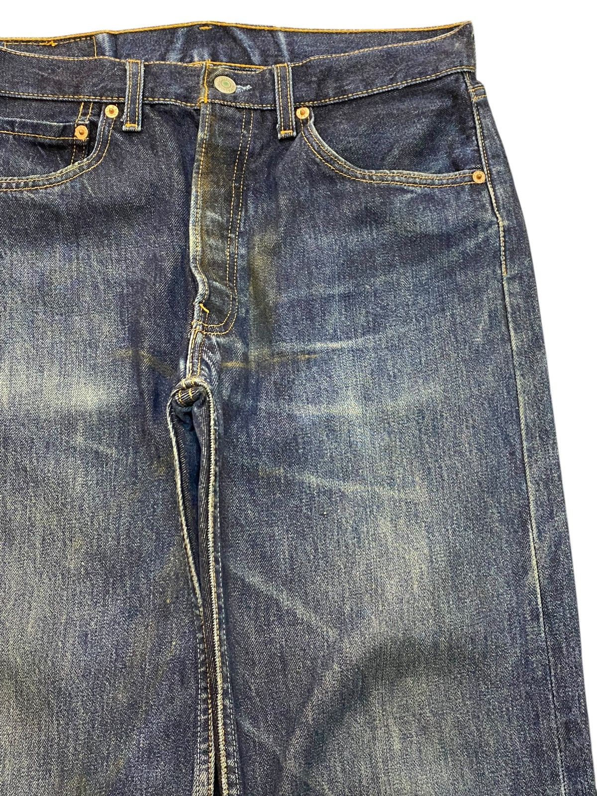 Levi's Vintage Clothing Vintage Japan Levis501 Y2K Blue Wash Distressed Loose Jeans Size US 31 - 8 Thumbnail