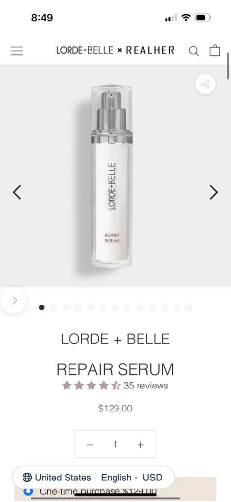 Other $129 Retail Lorde + Belle REPAIR SERUM 32ml/1.1oz NIB Size ONE SIZE - 3 Thumbnail