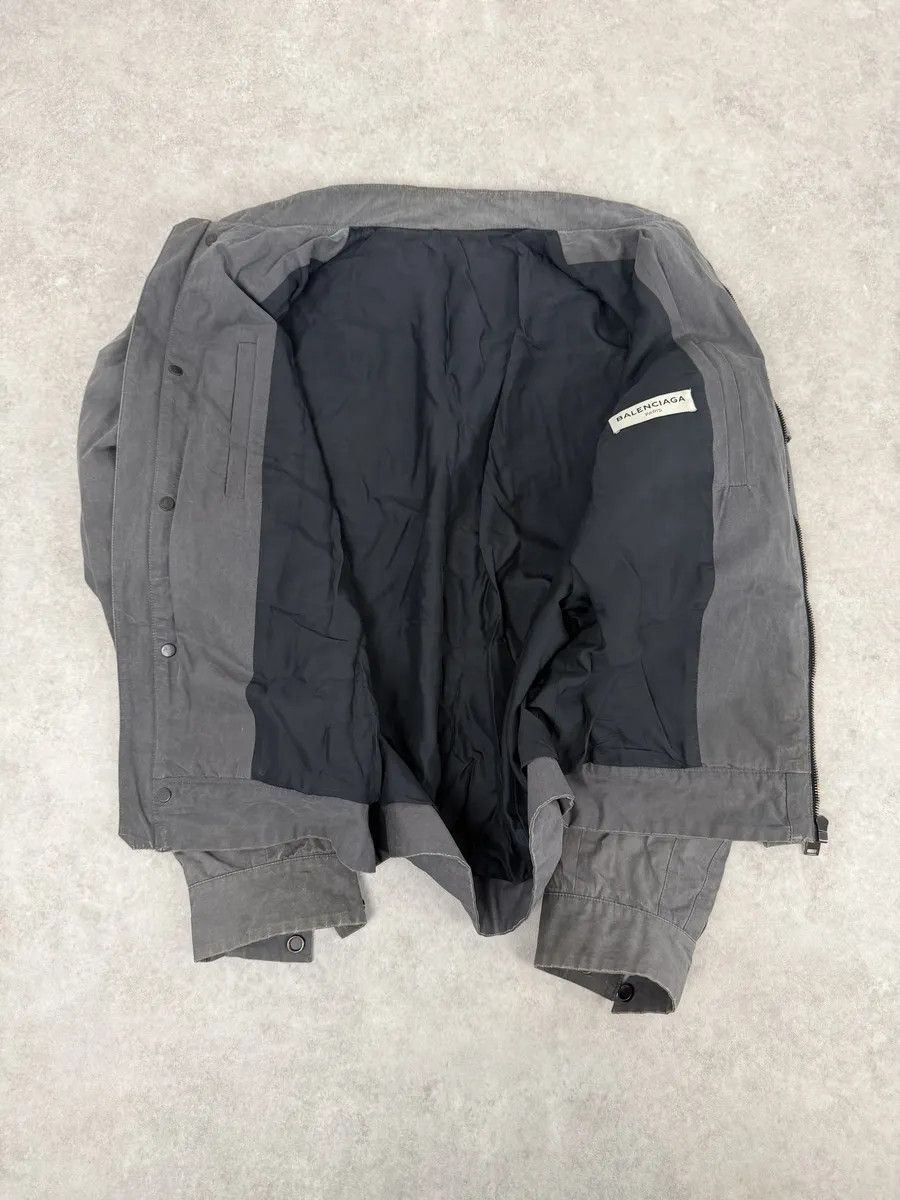 Balenciaga AW2013 Balenciaga Grey Raw Bomber Jacket Size US M / EU 48-50 / 2 - 11 Thumbnail