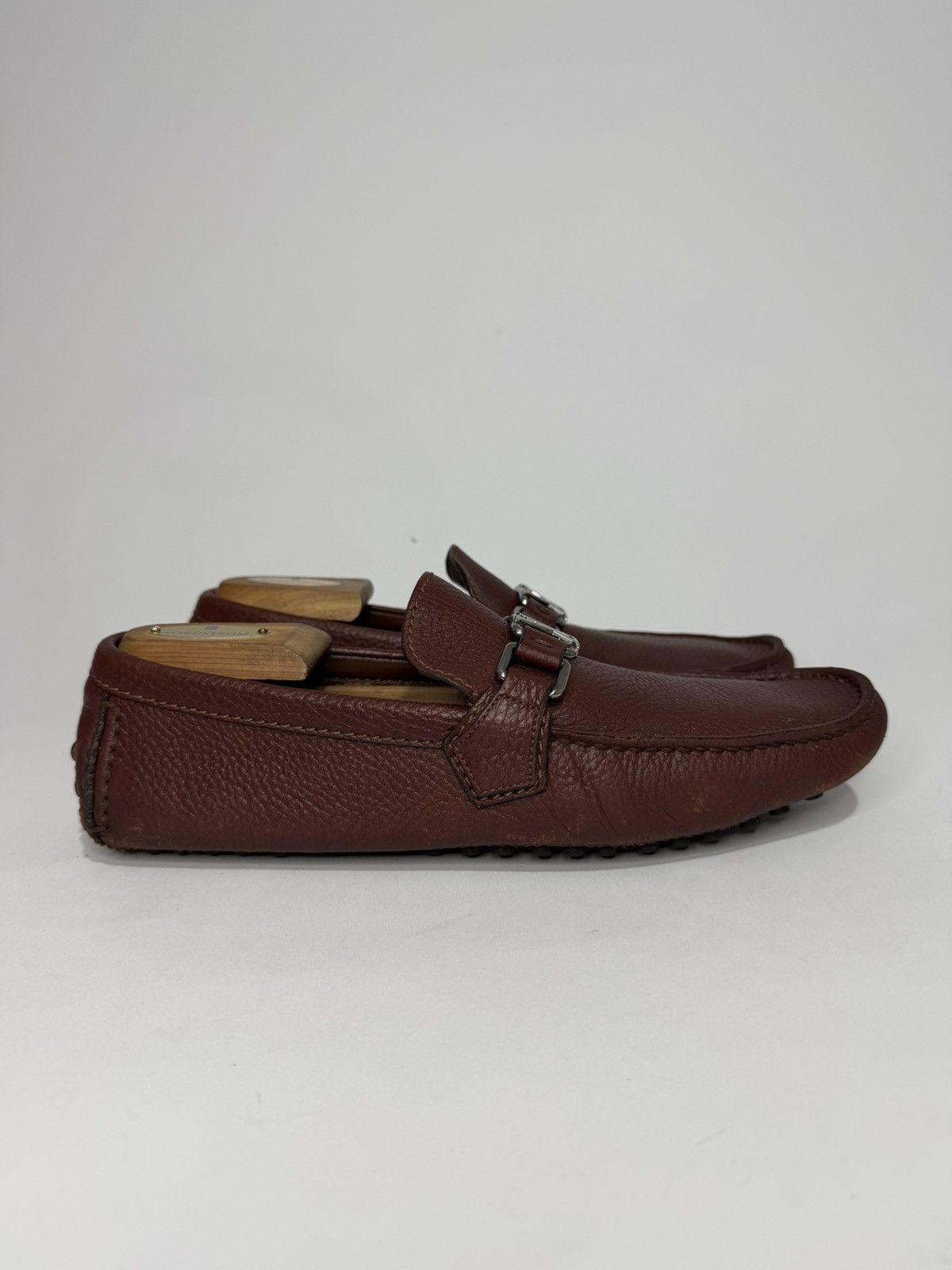 Louis Vuitton Louis Vuitton Burgundy Leather Hockenheim Loafers Size US 7.5 / EU 40-41 - 3 Thumbnail